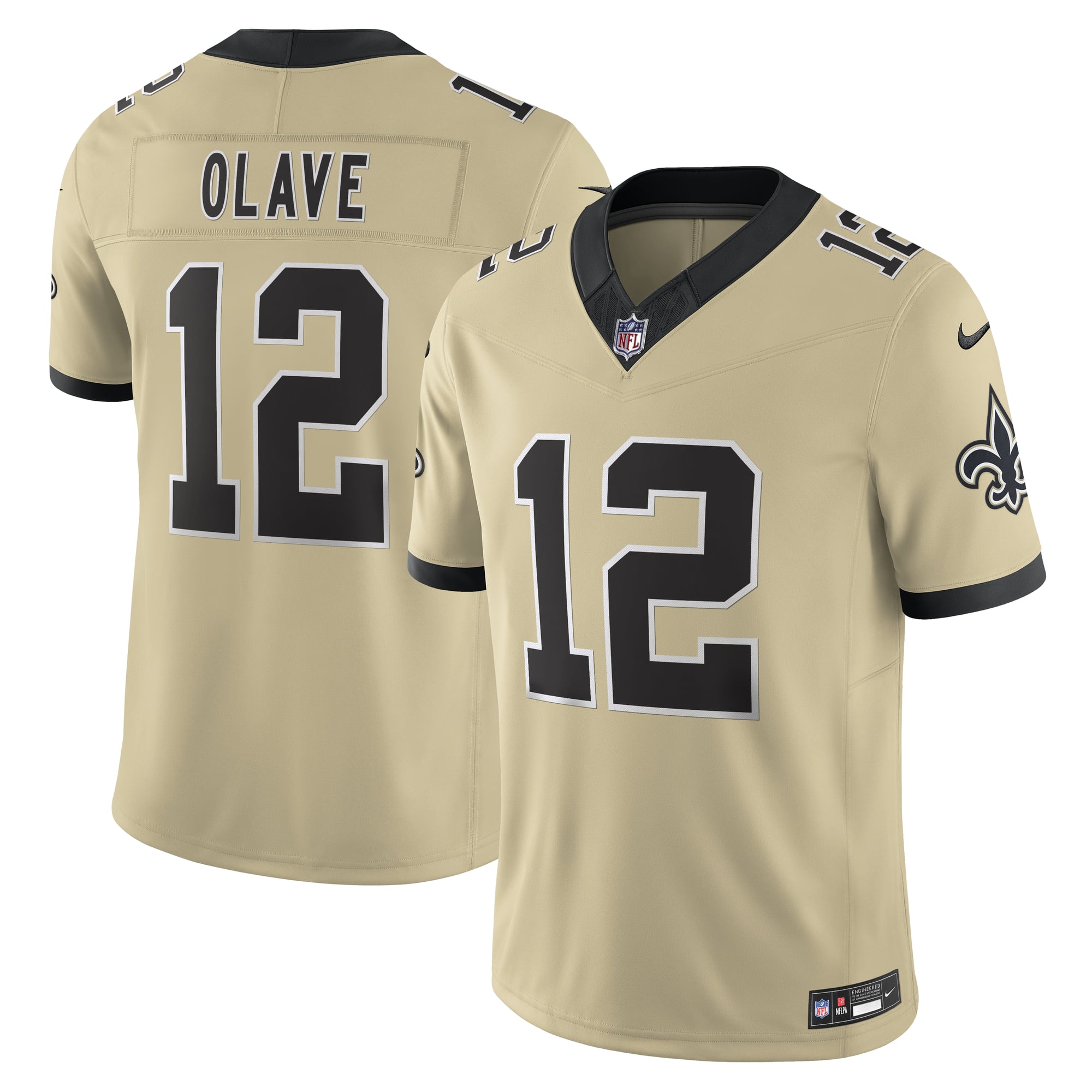 Golds Chris Olave New Orleans Saints Alternate Jersey Gold NFL Football Fan Wear