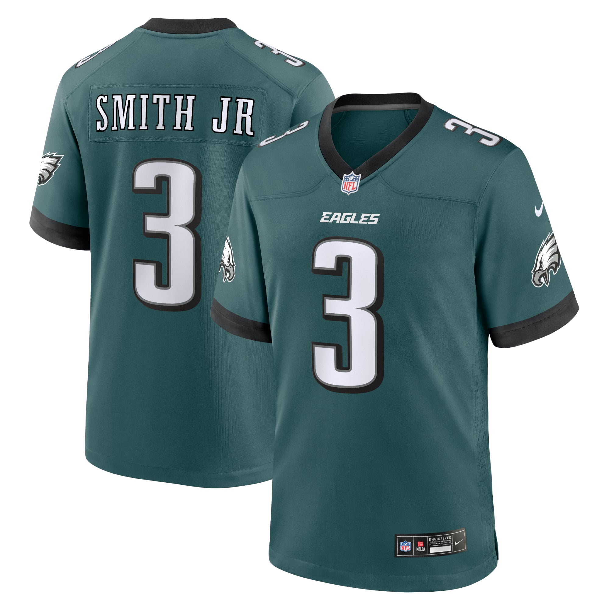 Nolan Smith Philadelphia Eagles Game Jersey Midnight NFL Football Fan Wear