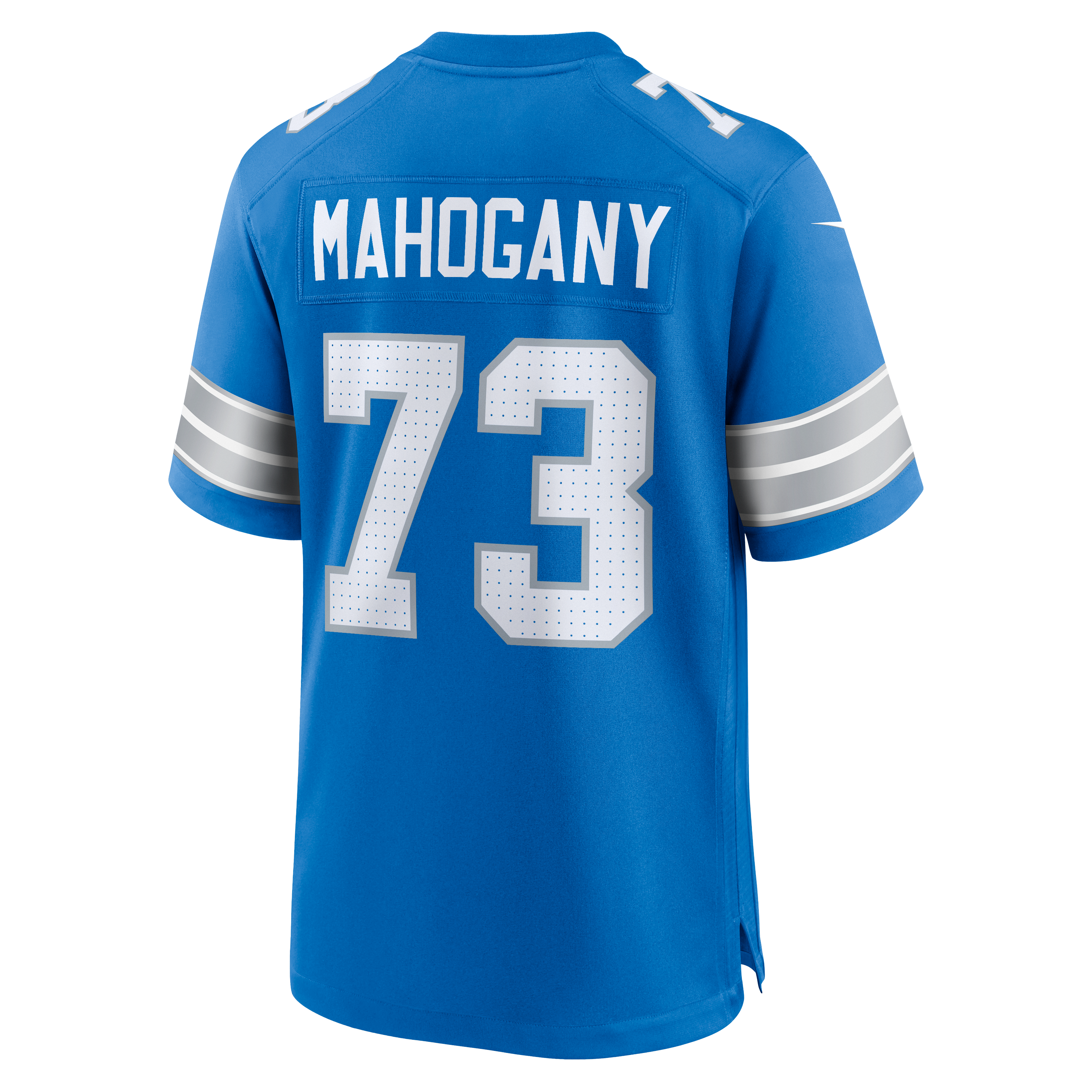 Christian Mahogany Detroit Lions Game Jersey Blue NFL Football Fan Wear Christian Mahogany