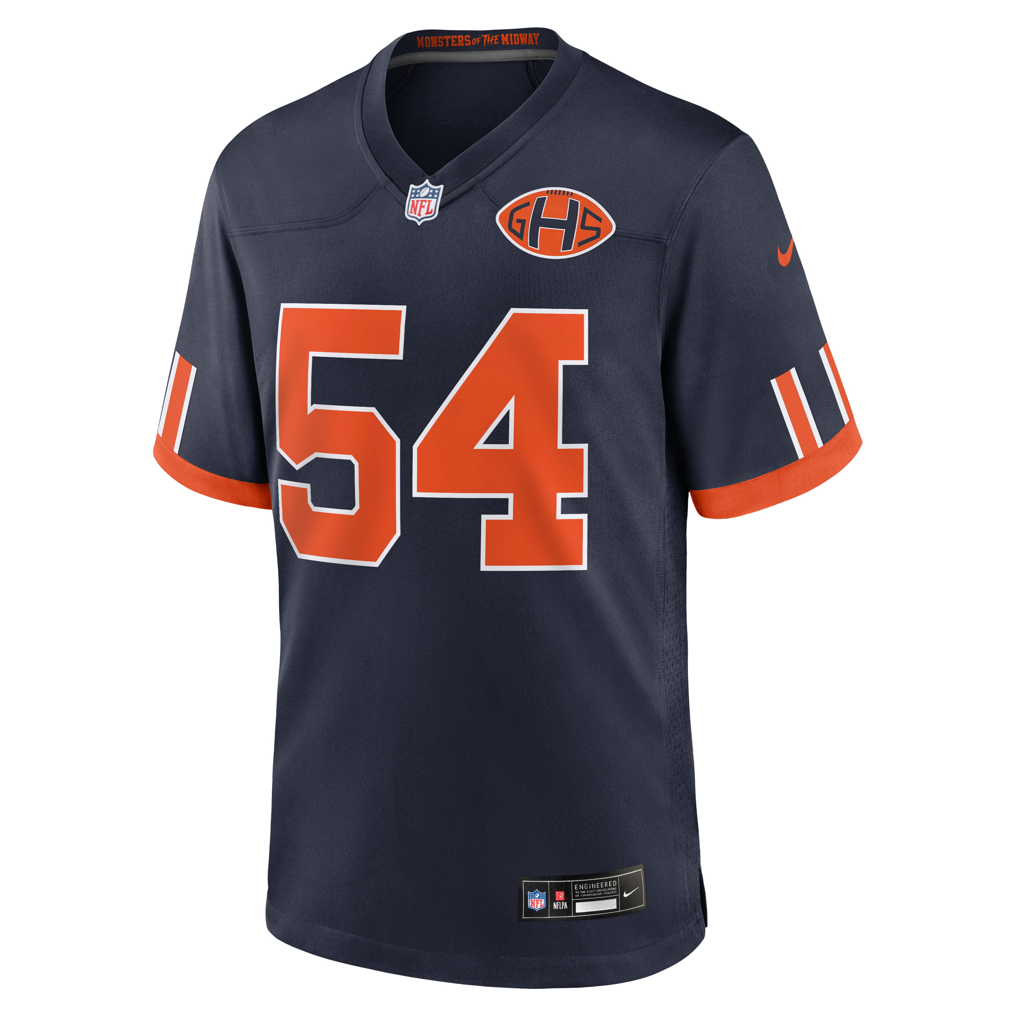Brian Urlacher Chicago Bears Game Jersey Navy NFL Football Fan Wear Brian Urlacher
