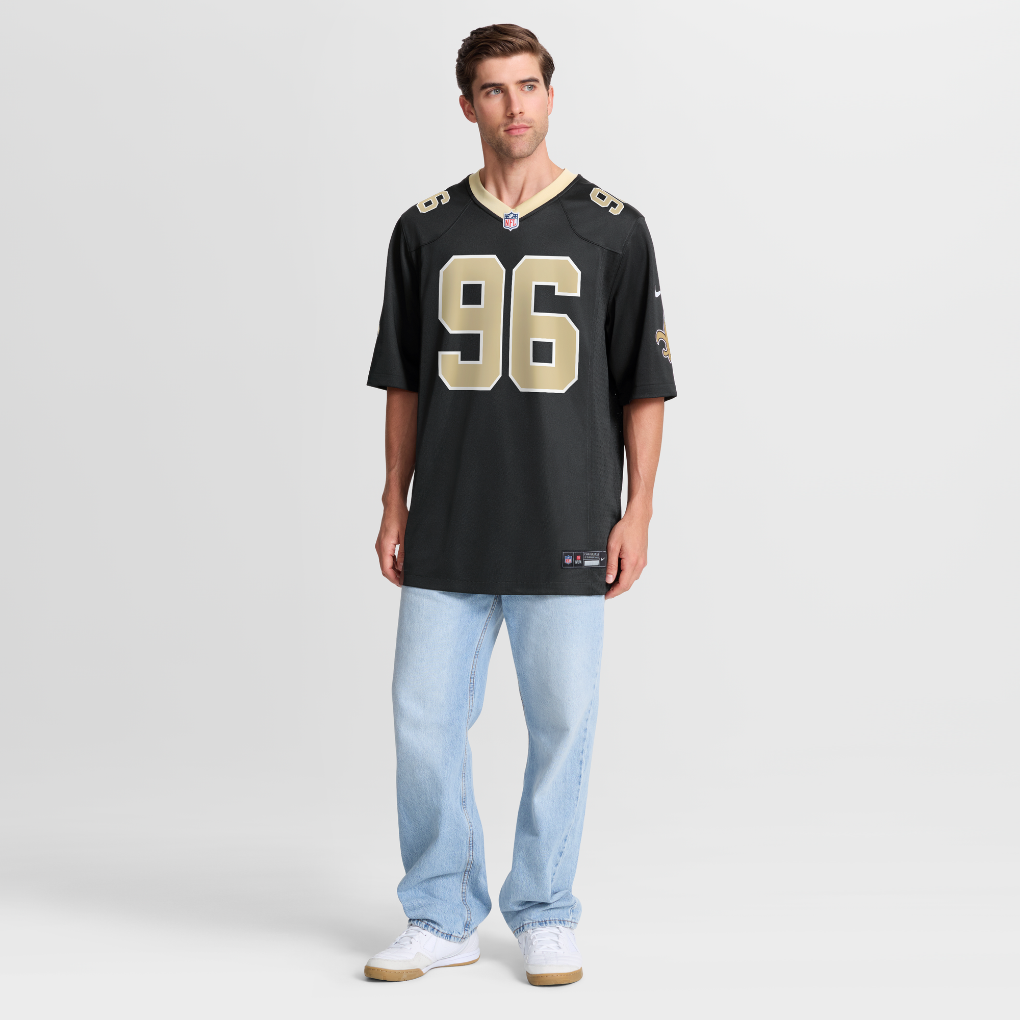 Carl Granderson New Orleans Saints Game Jersey Black NFL Football Fan Wear Carl Granderson