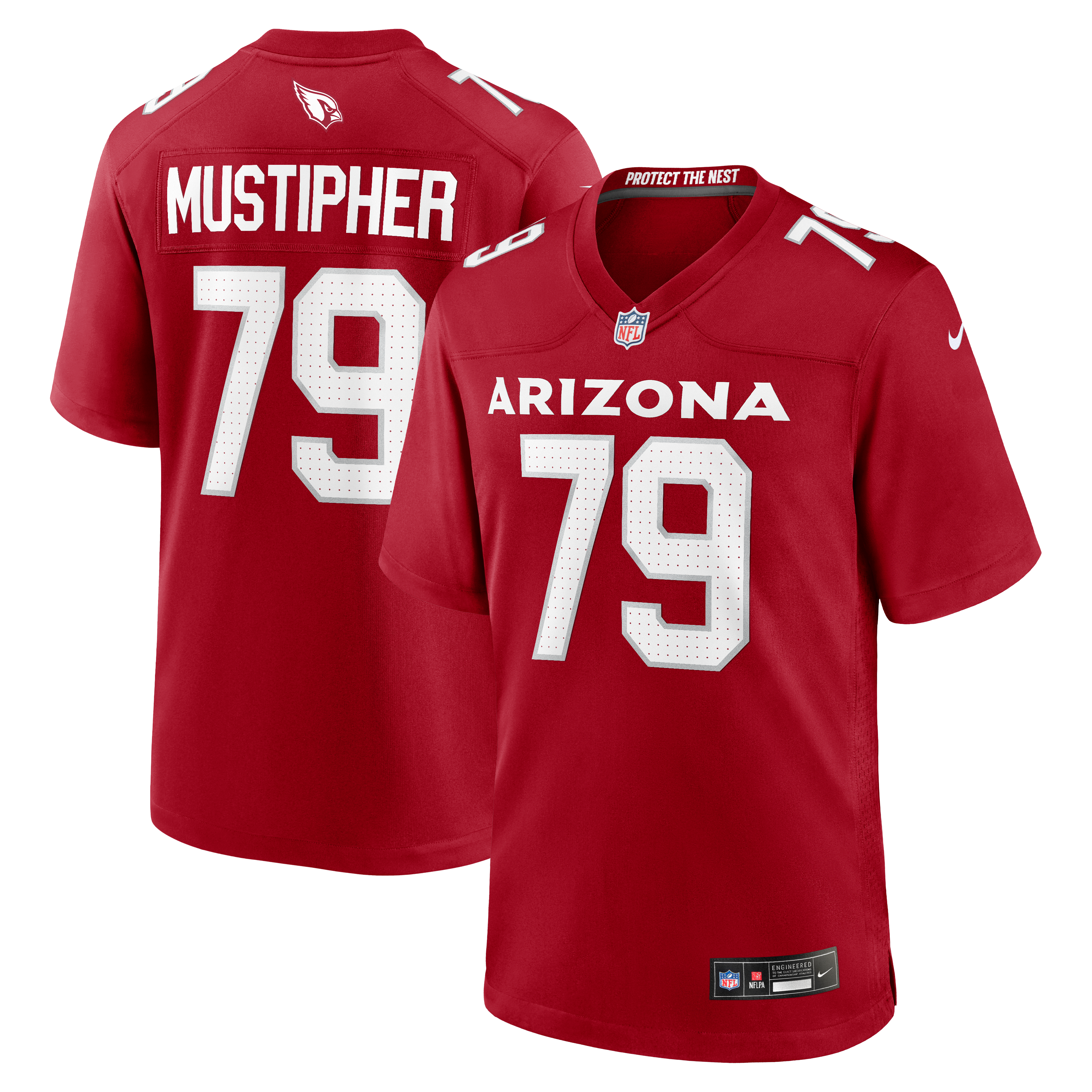 PJ Mustipher Arizona Cardinals Game Jersey Cardinal NFL Football Fan Wear