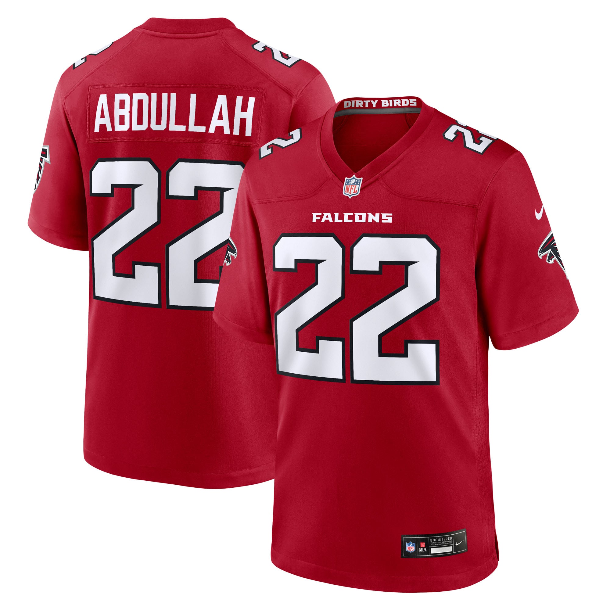 Yasir Abdullah Atlanta Falcons Game Jersey Red NFL Football Fan Wear Yasir Abdullah