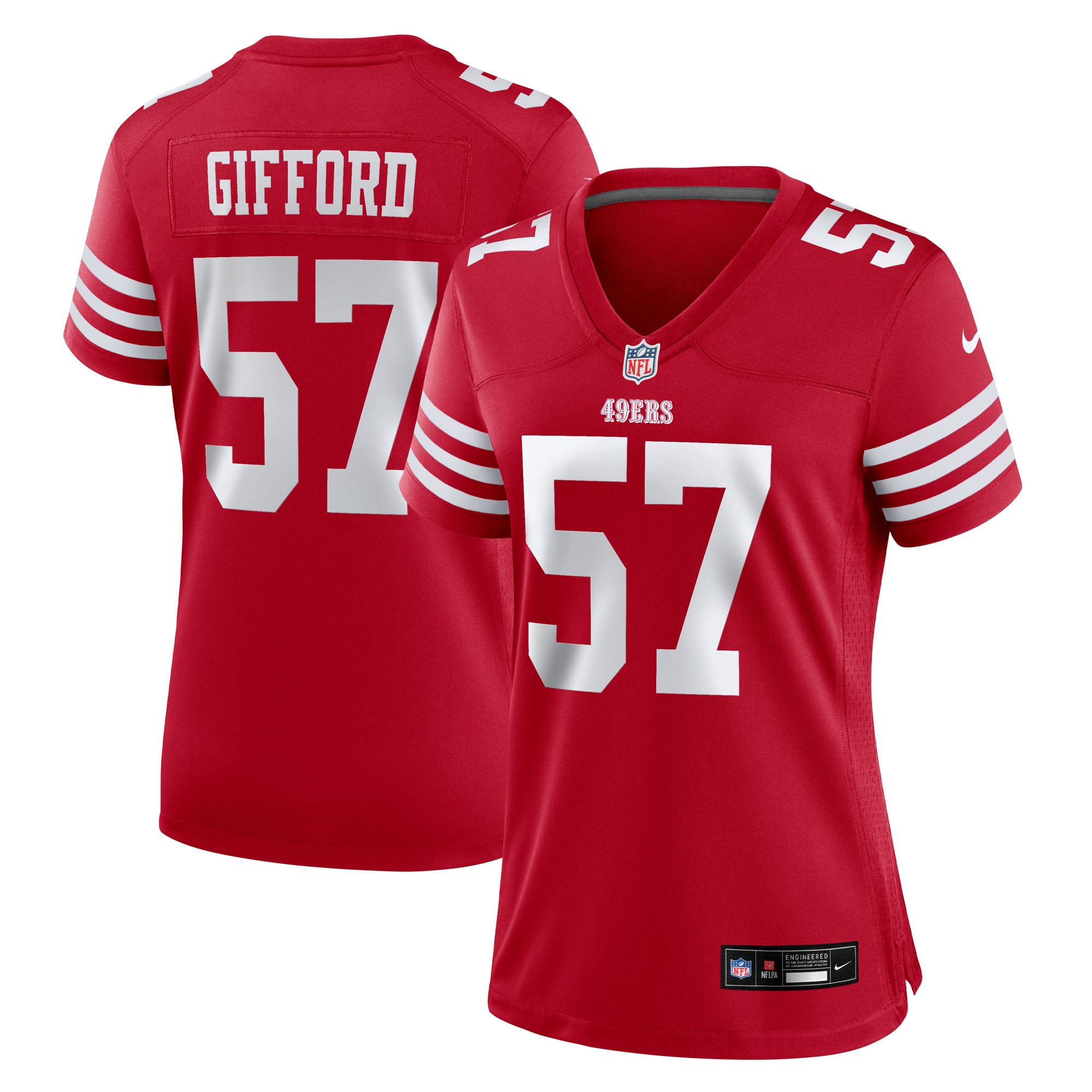 Luke Gifford San Francisco 49ers Game Jersey Scarlet NFL Football Fan Wear Luke Gifford