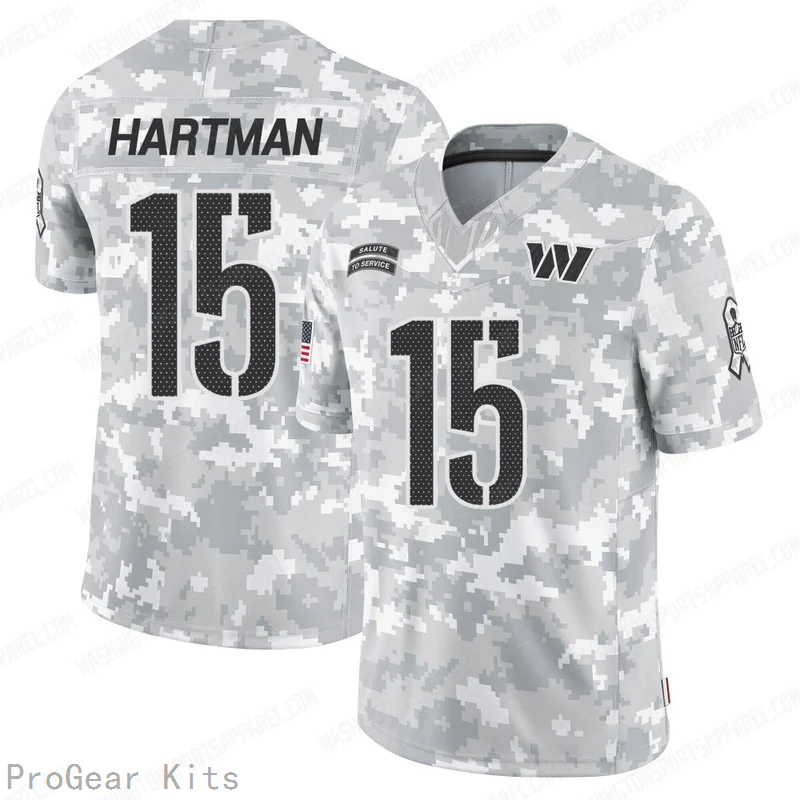 Sam Hartman Washington Commanders Jersey No.15 Camo NFL Football Fan Wear
