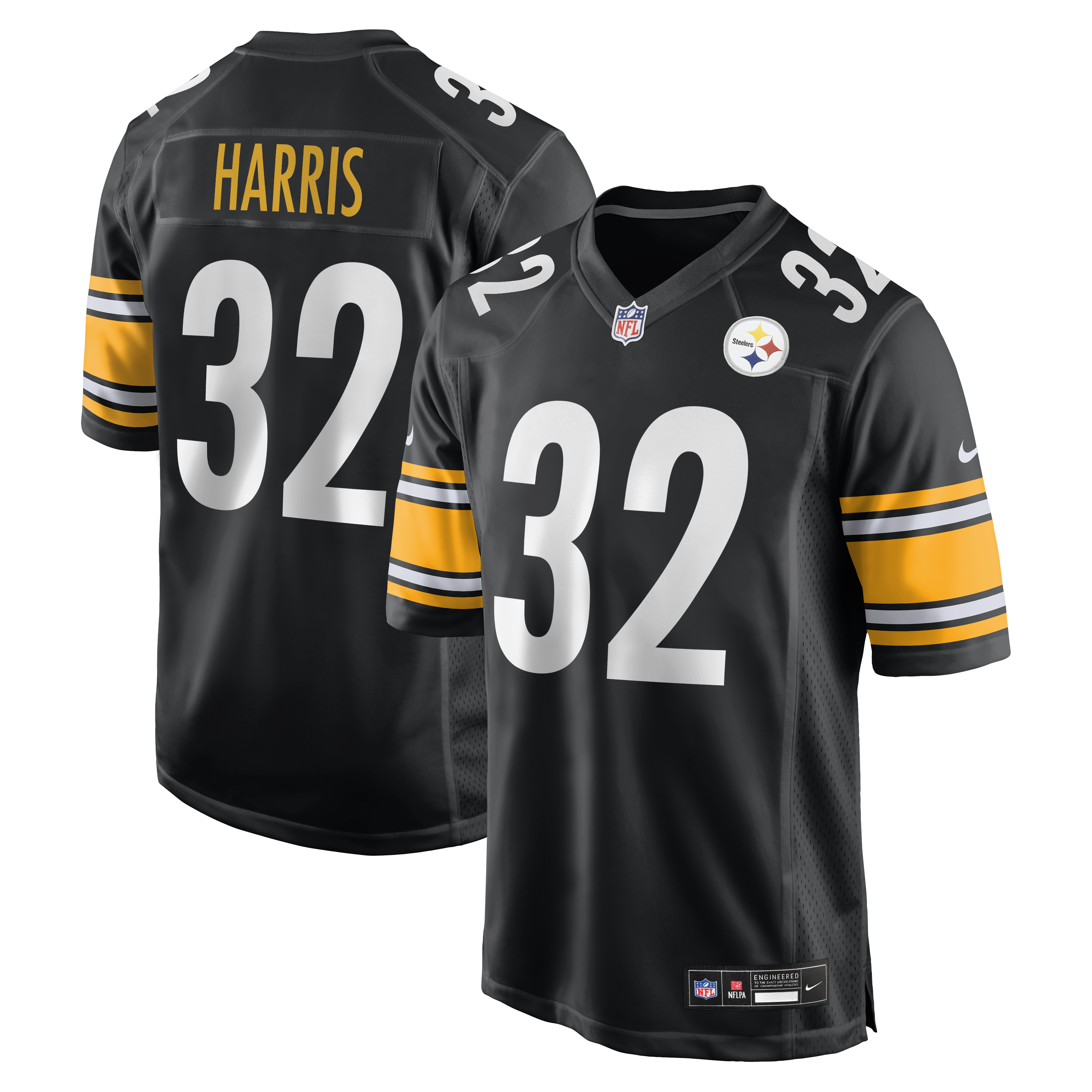 Franco Harris Retired Pittsburgh Steelers Player Jersey Black NFL Football Fan Wear