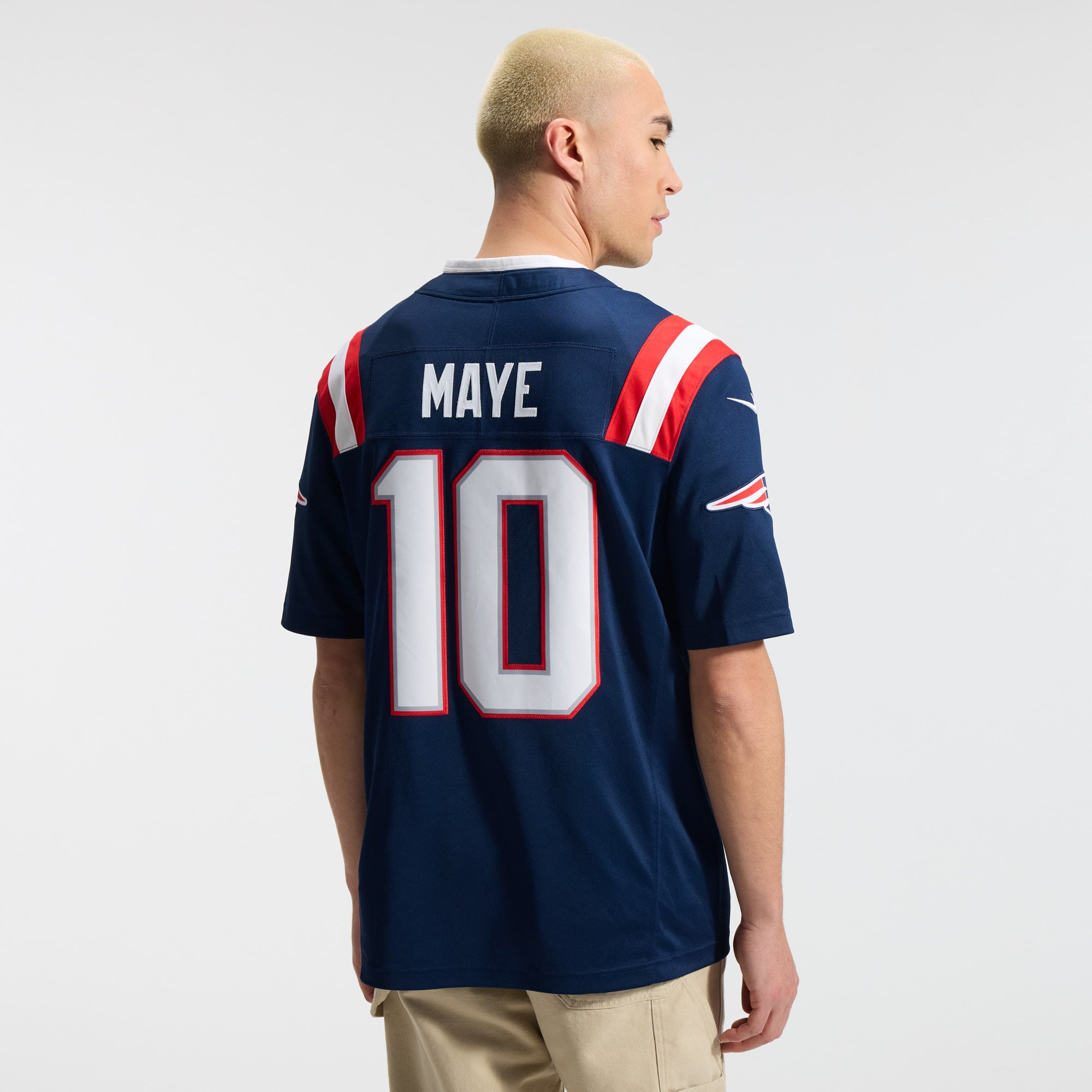 Drake Maye New England Patriots Limited Jersey Navy NFL Football Fan Wear Drake Maye