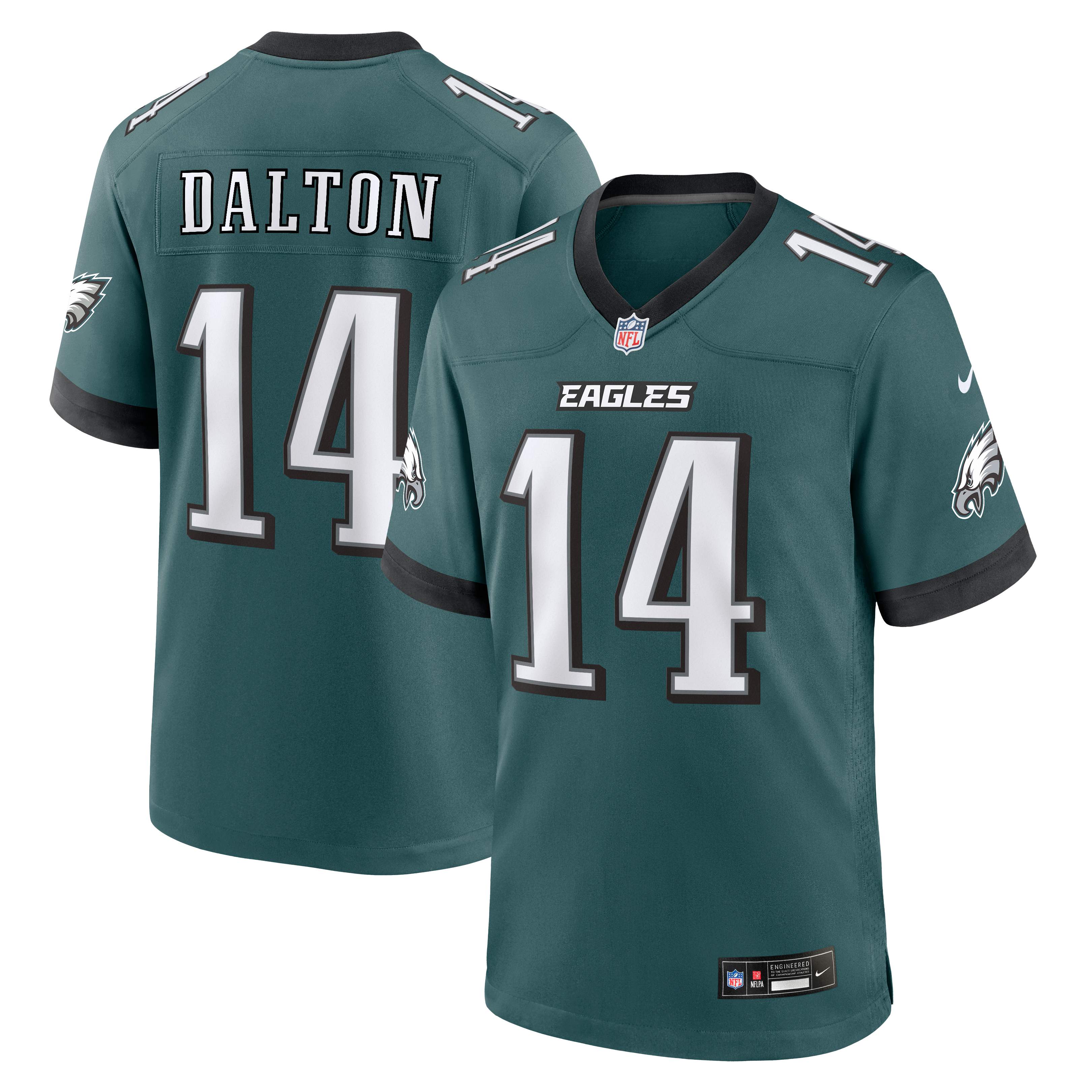 Andy Dalton Philadelphia Eagles Game Jersey Midnight NFL Football Fan Wear Andy Dalton