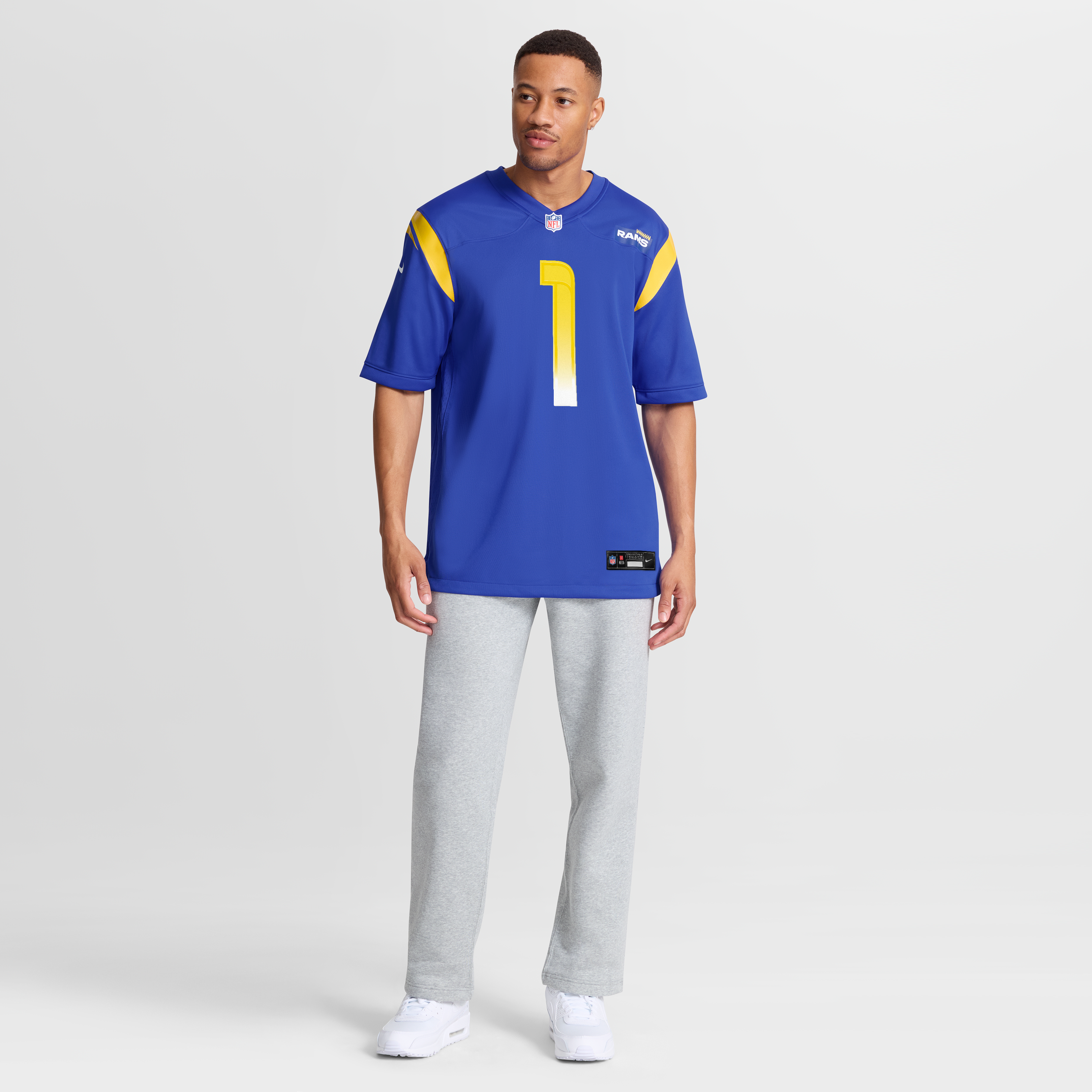 Los Angeles Rams Game Jersey No.1 Royal NFL Football Fan Wear
