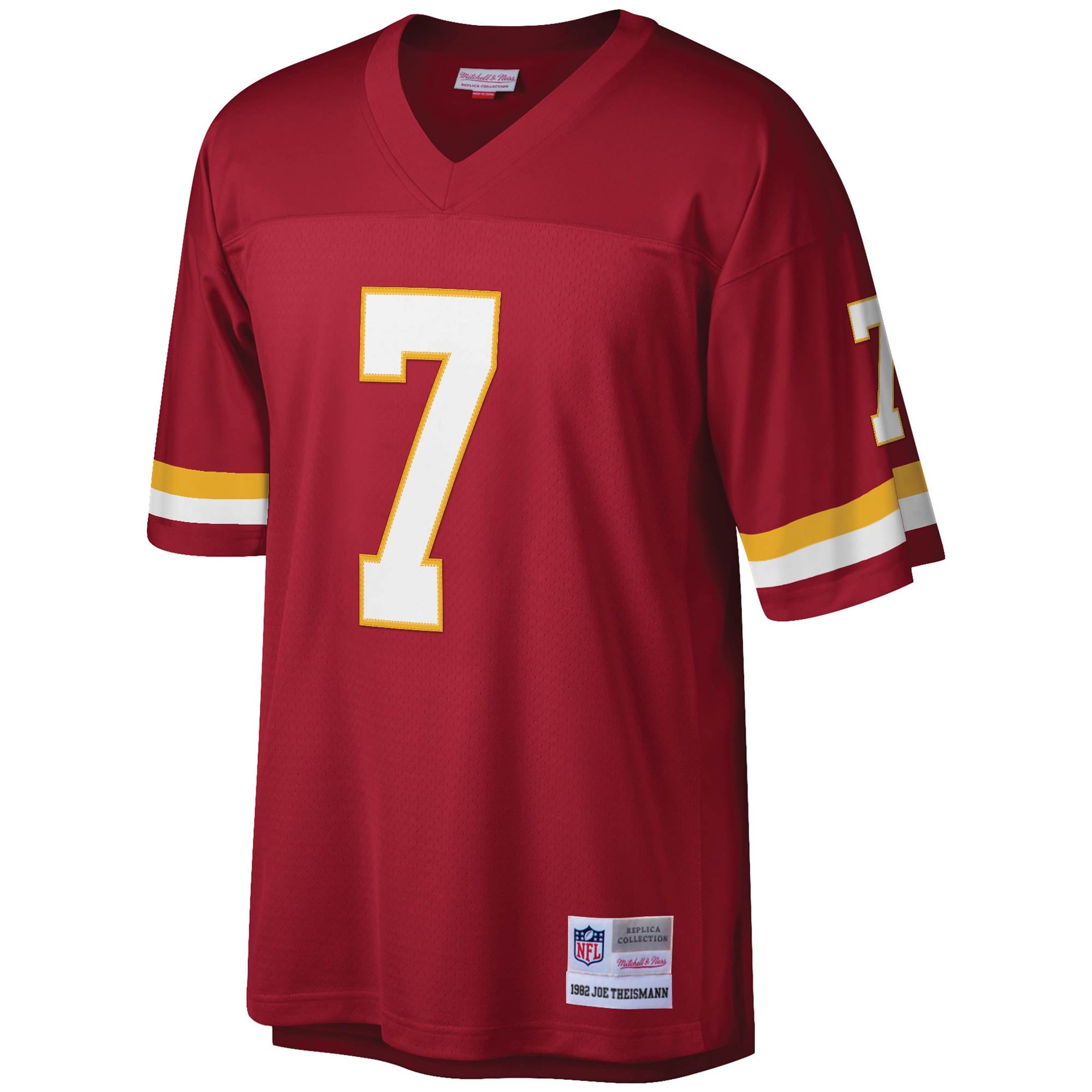 Joe Theismann Mitchell Washington Commanders Replica Jersey Burgundy NFL Football Fan Wear Joe Theismann Mitchell