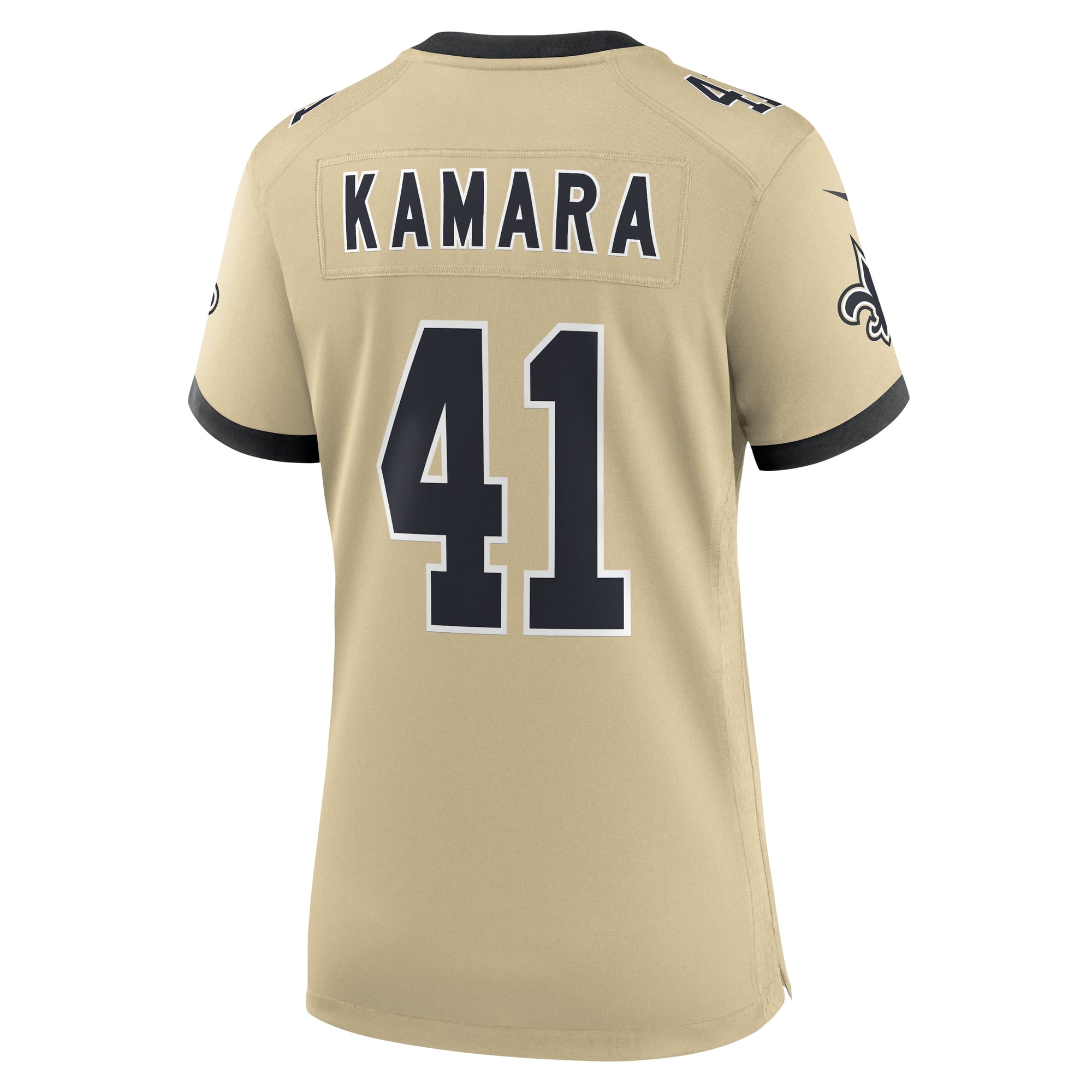 Inverted Alvin Kamara New Orleans Saints Game Jersey Gold NFL Football Fan Wear Inverted Alvin Kamara
