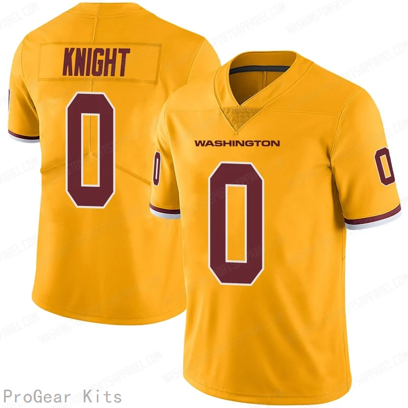 Qwuantrezz Knight Rush Washington Commanders Jersey Gold NFL Football Fan Wear Qwuantrezz Knight Rush