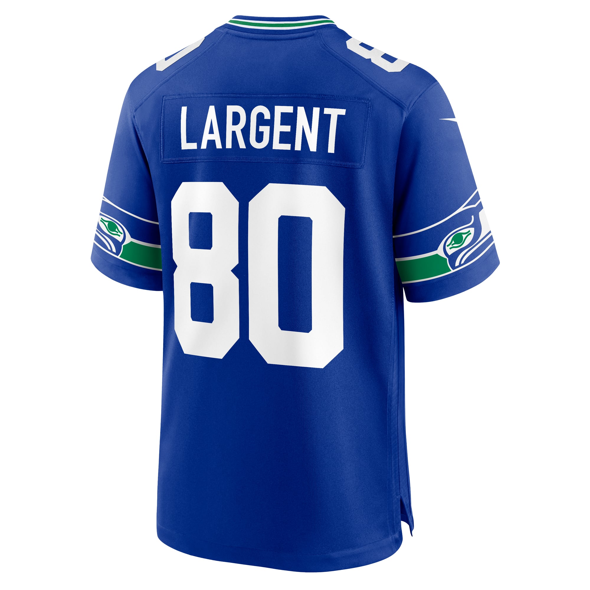 Steve Largent Retired Seattle Seahawks Game Jersey Royal NFL Football Fan Wear