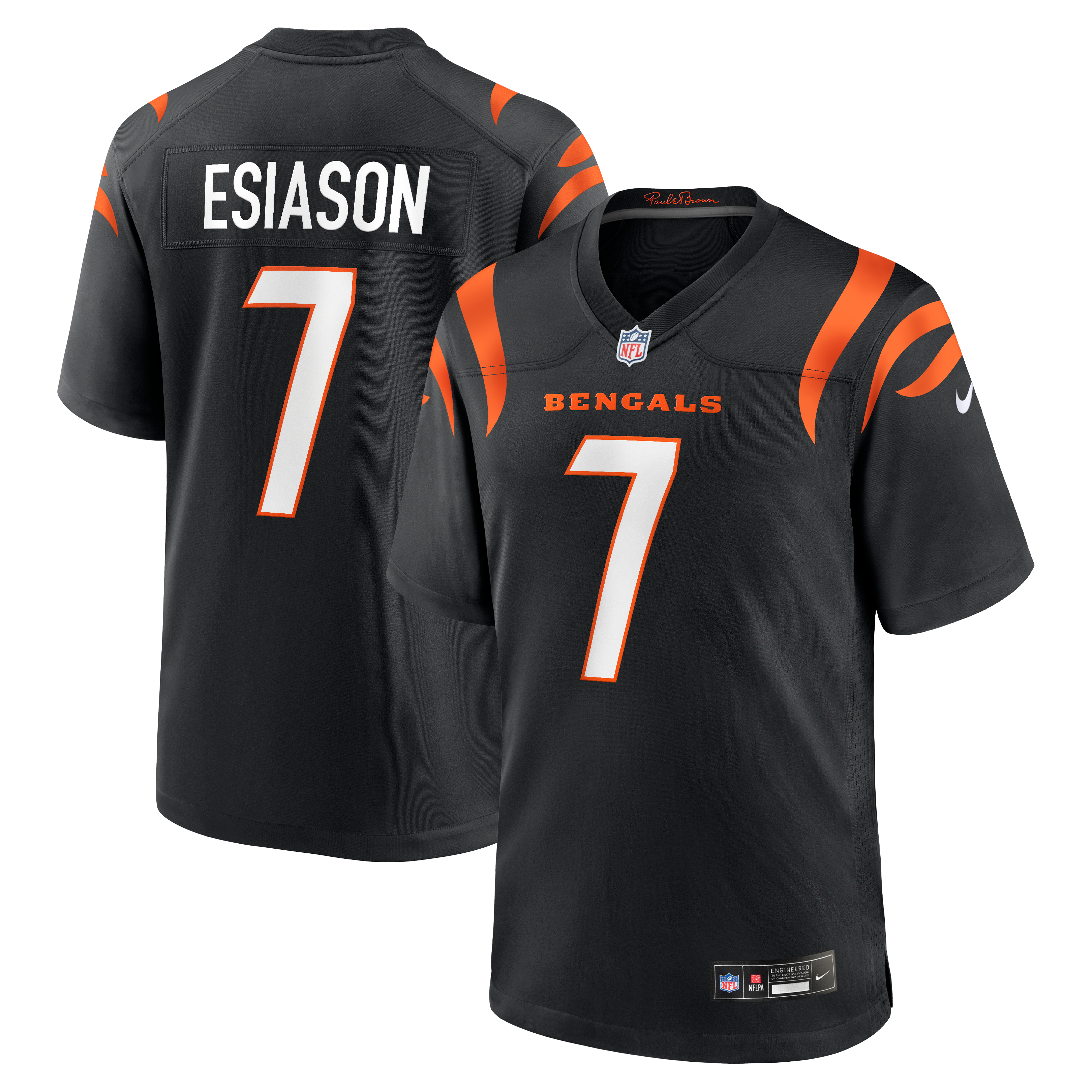 Boomer Esiason Retired Cincinnati Bengals Player Jersey Black NFL Football Fan Wear Boomer Esiason Retired