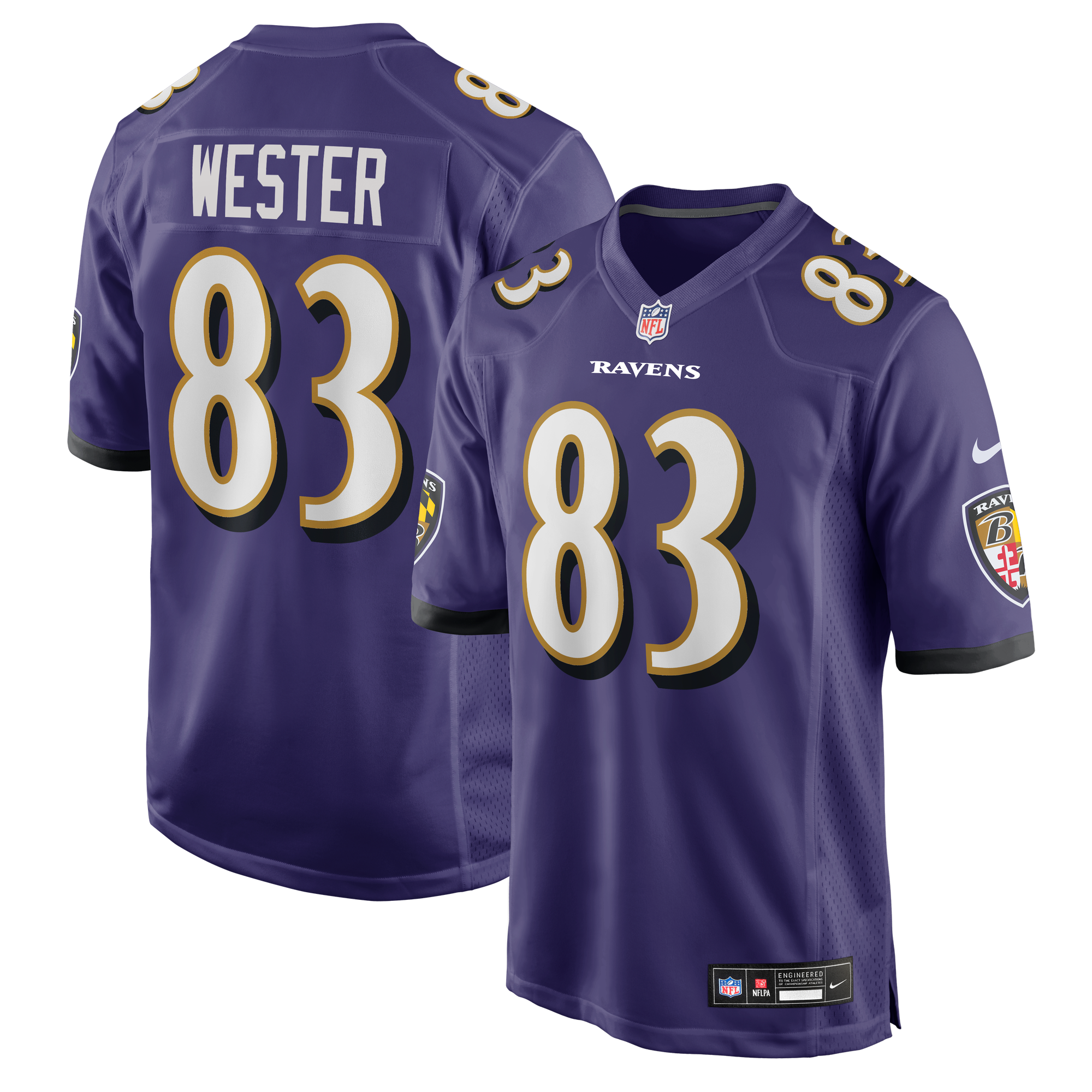 LaJohntay Wester Baltimore Ravens Game Jersey Purple NFL Football Fan Wear
