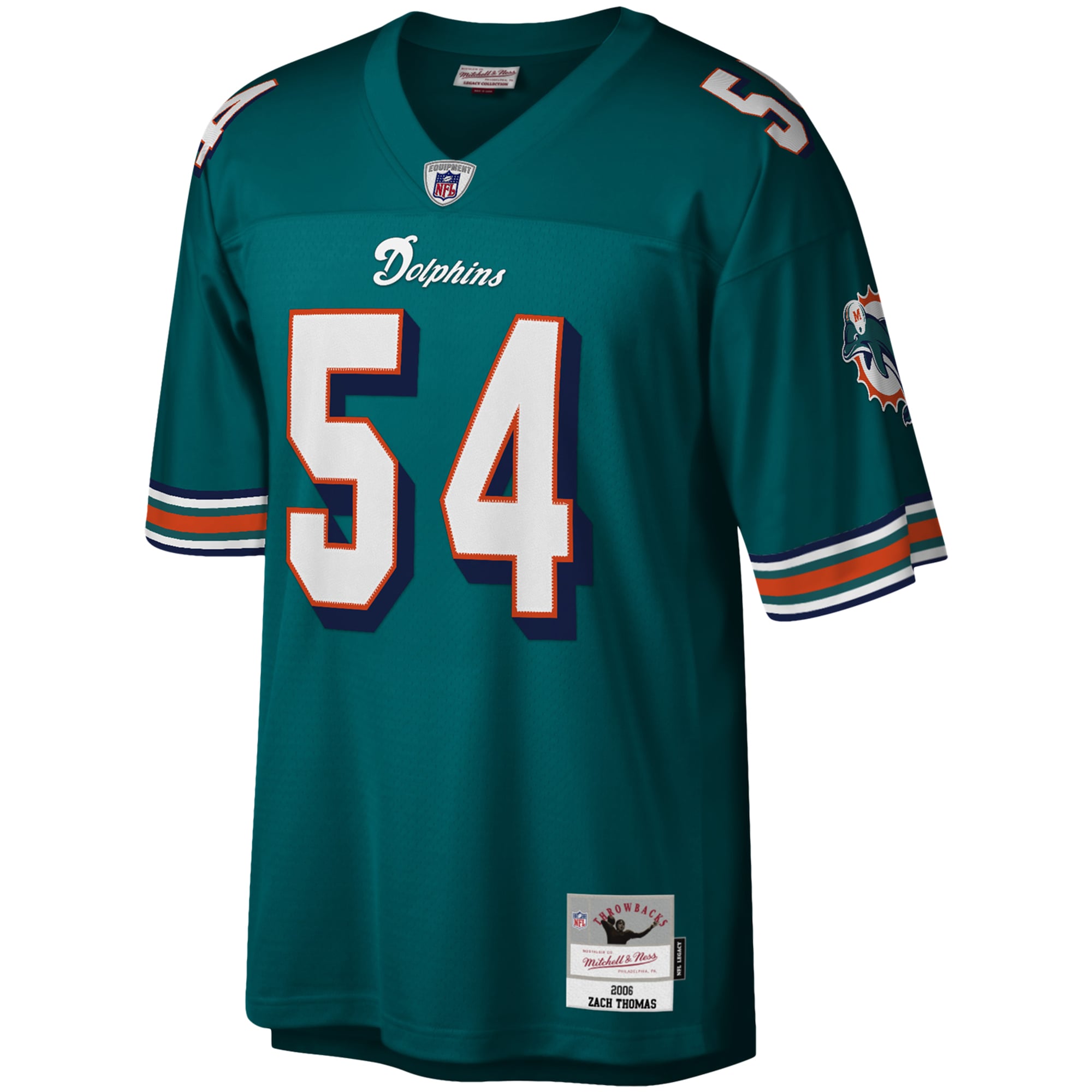 Zach Thomas Miami Dolphins Replica Jersey Aqua NFL Football Fan Wear