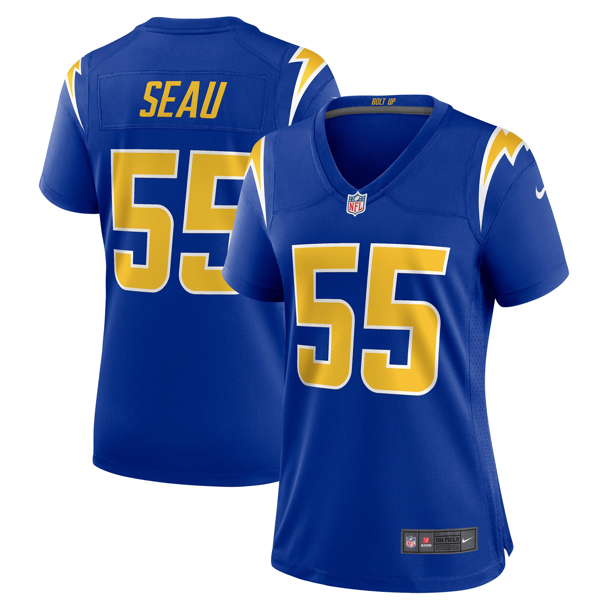 Seau Royal Retired Los Angeles Chargers Game Jersey Royal NFL Football Fan Wear