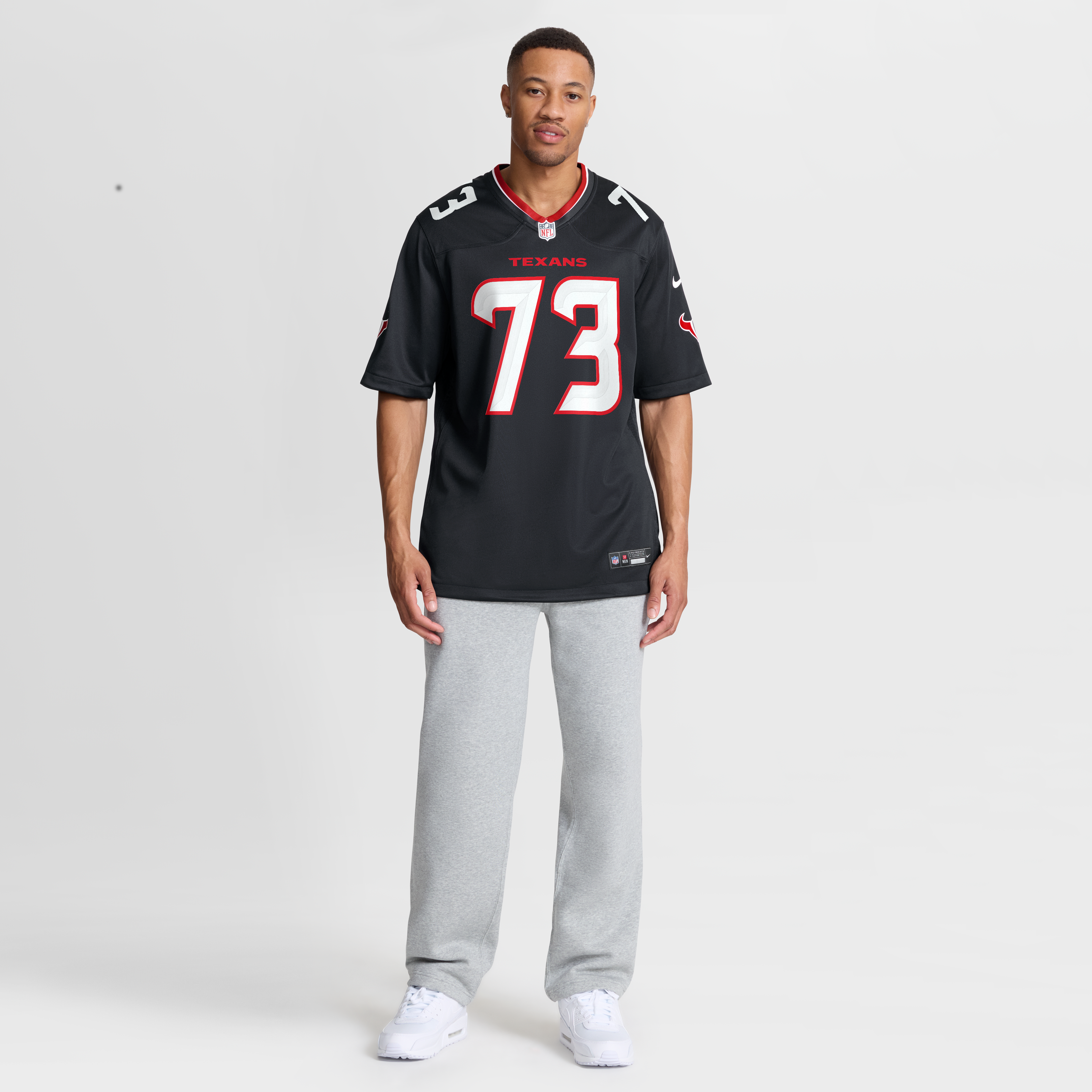 Derrick Graham Houston Texans Game Jersey Navy NFL Football Fan Wear Derrick Graham