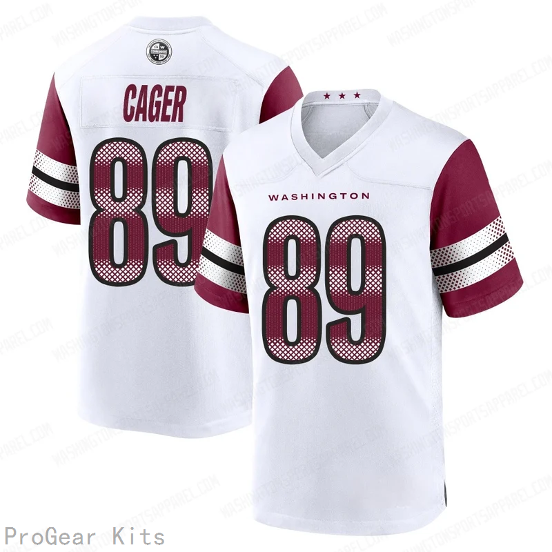 Lawrence Cager Washington Commanders Jersey No.89 White NFL Football Fan Wear Lawrence Cager