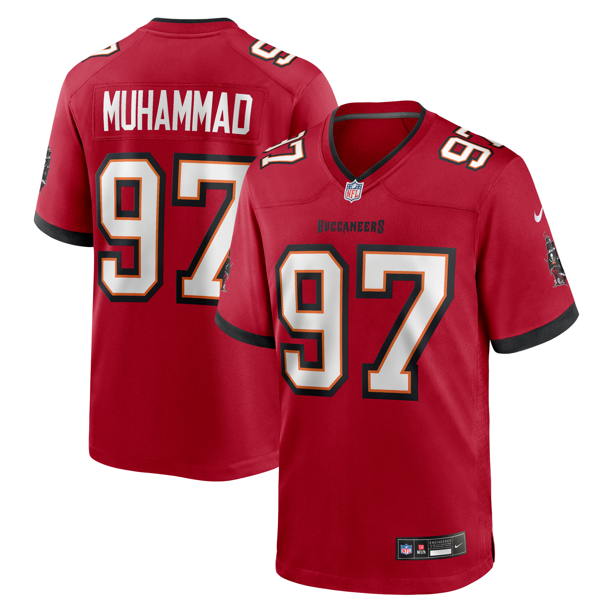 Al-Quadin Muhammad Tampa Bay Buccaneers Game Jersey Red NFL Football Fan Wear
