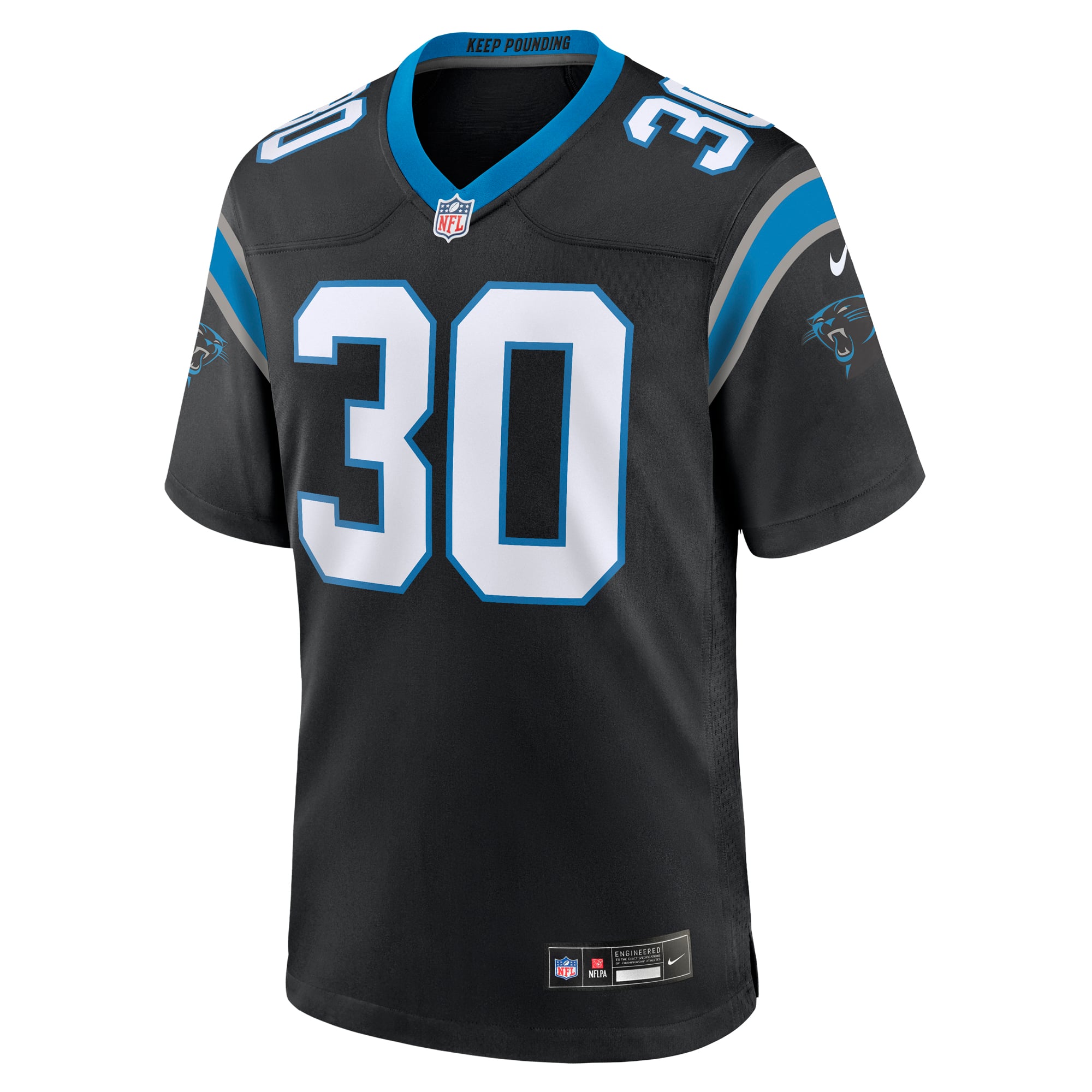 Chuba Hubbard Carolina Panthers Game Jersey Black NFL Football Fan Wear
