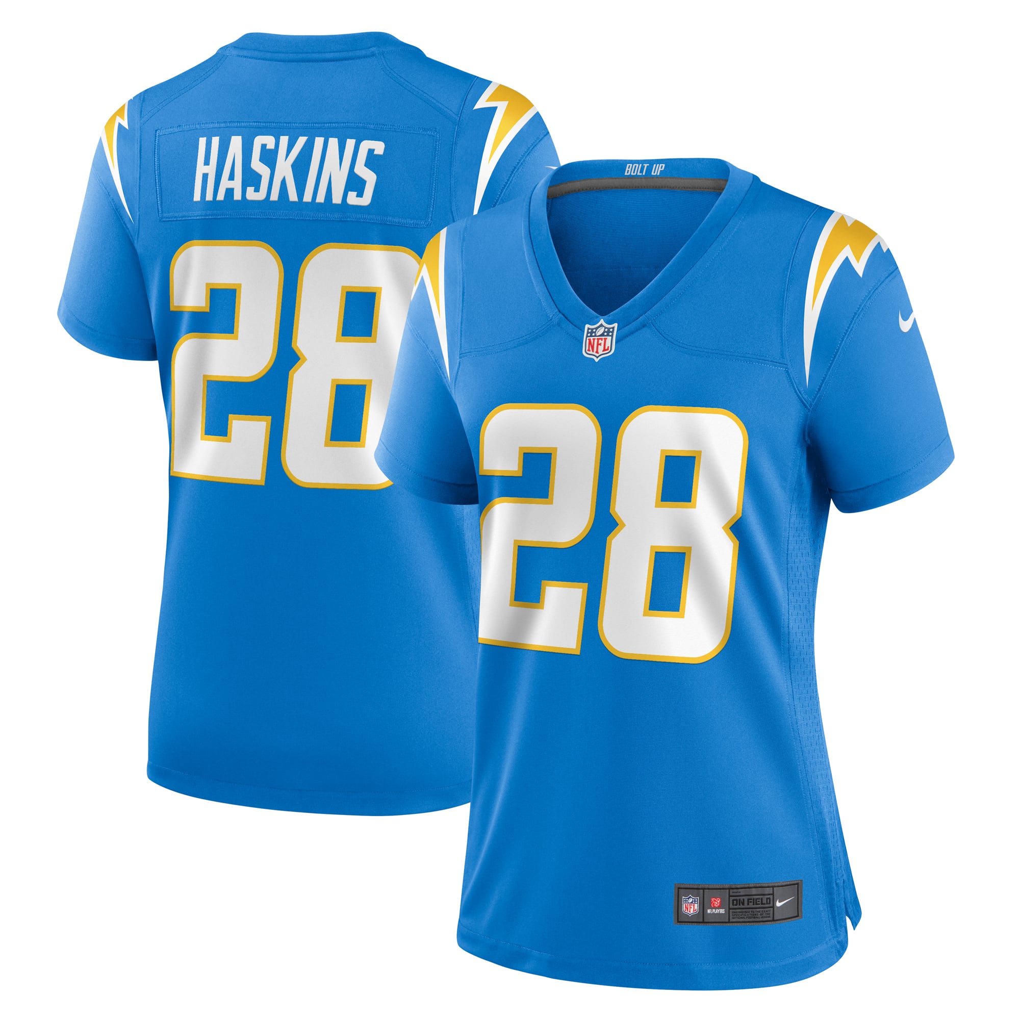 Hassan Haskins Los Angeles Chargers Game Jersey NFL Football Fan Wear Hassan Haskins