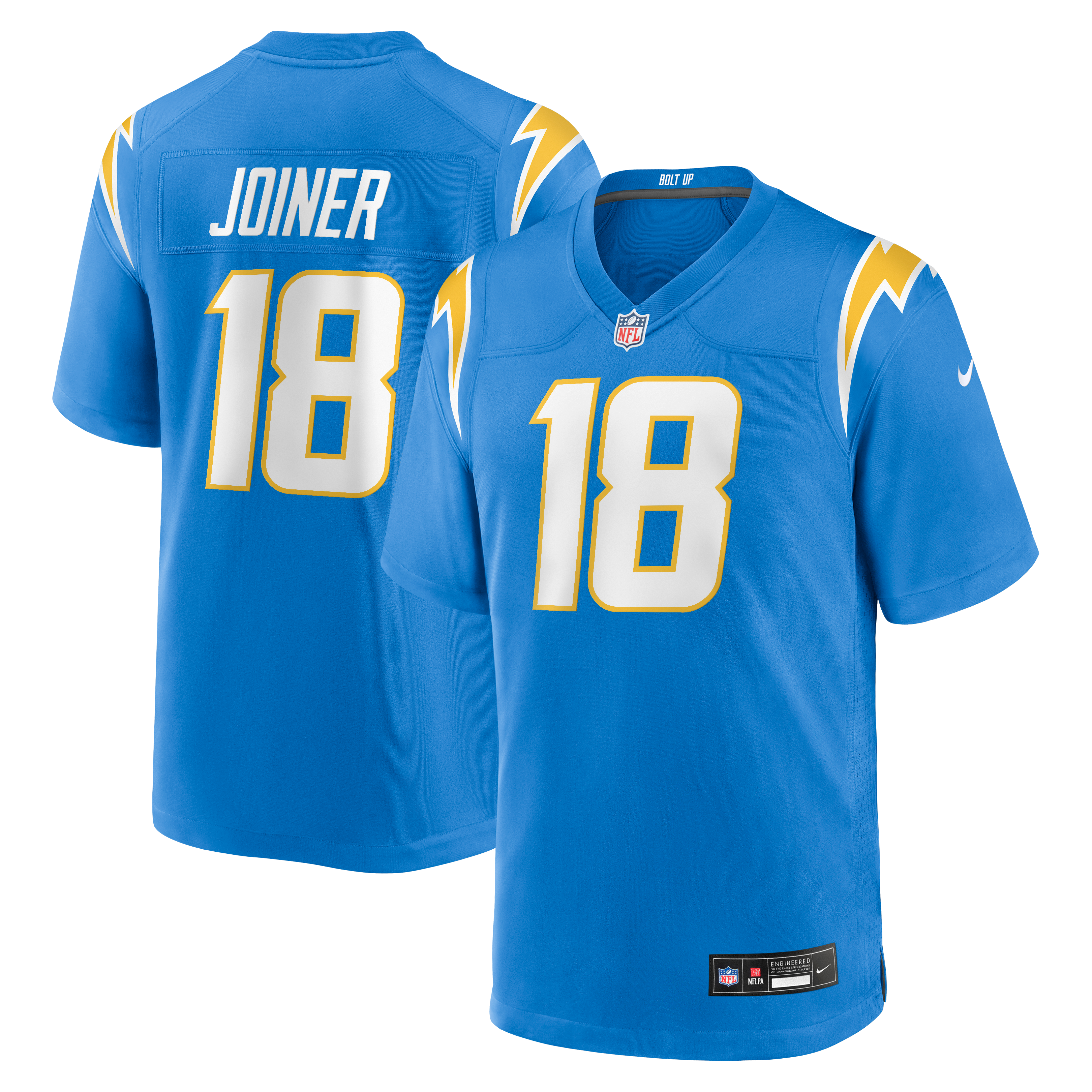 Charlie Joiner Retired Los Angeles Chargers Player Jersey Powder Blue NFL Football Fan Wear