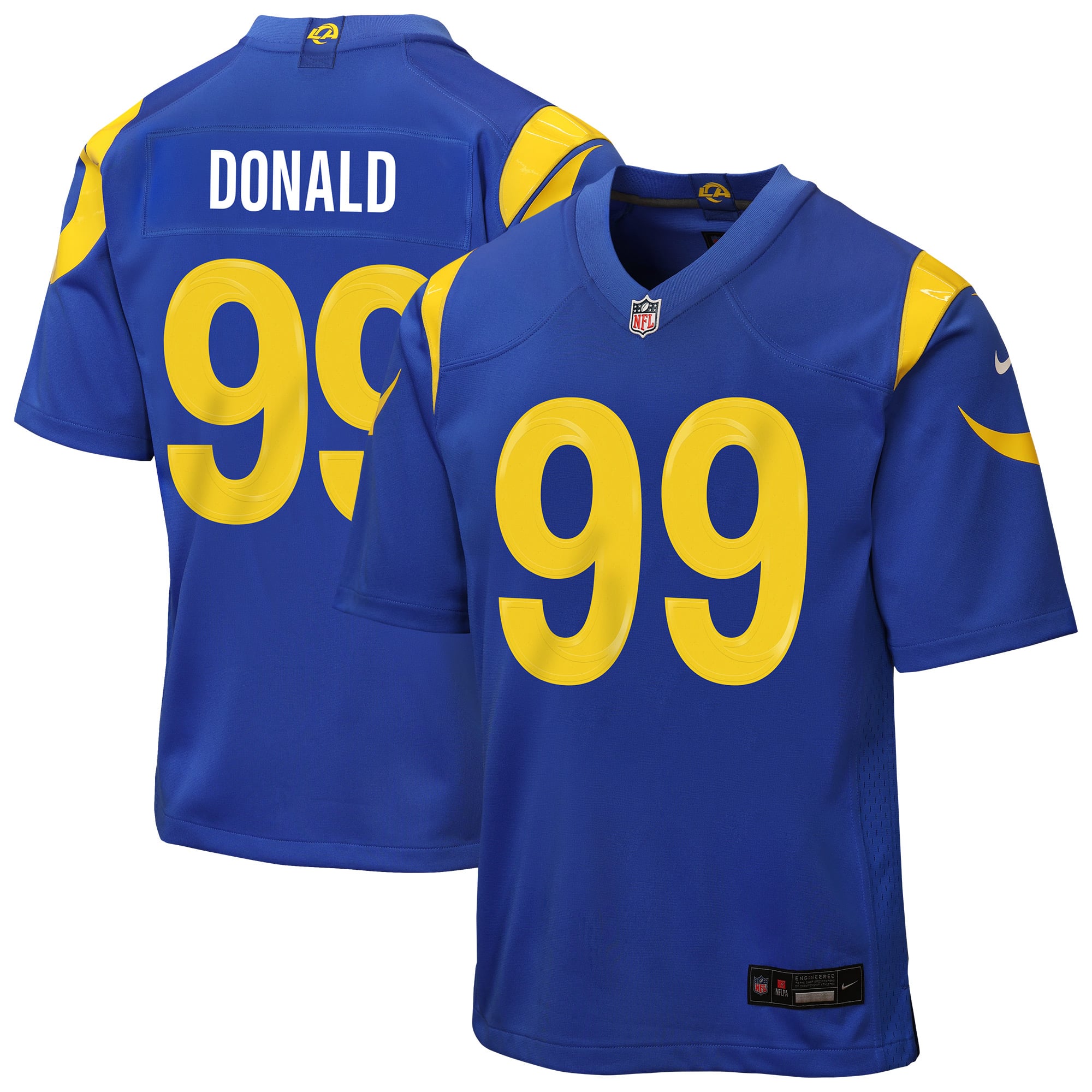 Aaron Donald Los Angeles Rams Game Jersey Royal NFL Football Fan Wear