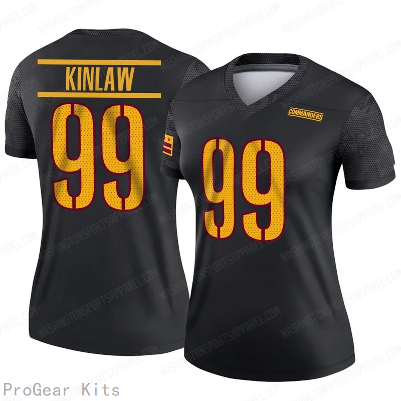 Javon Kinlaw Washington Commanders Jersey No.99 Black NFL Football Fan Wear