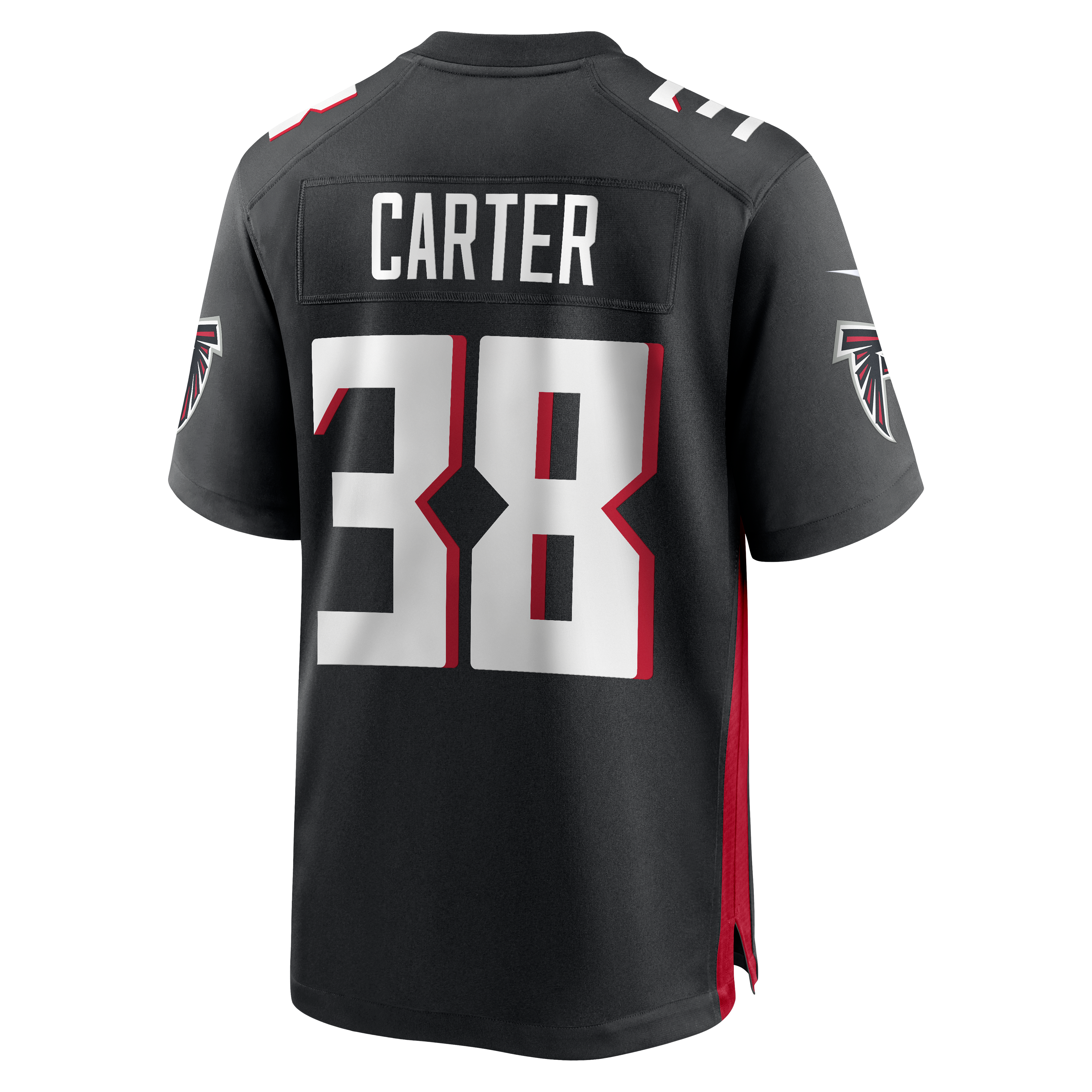 Nathan Carter Atlanta Falcons Game Jersey Black NFL Football Fan Wear Nathan Carter