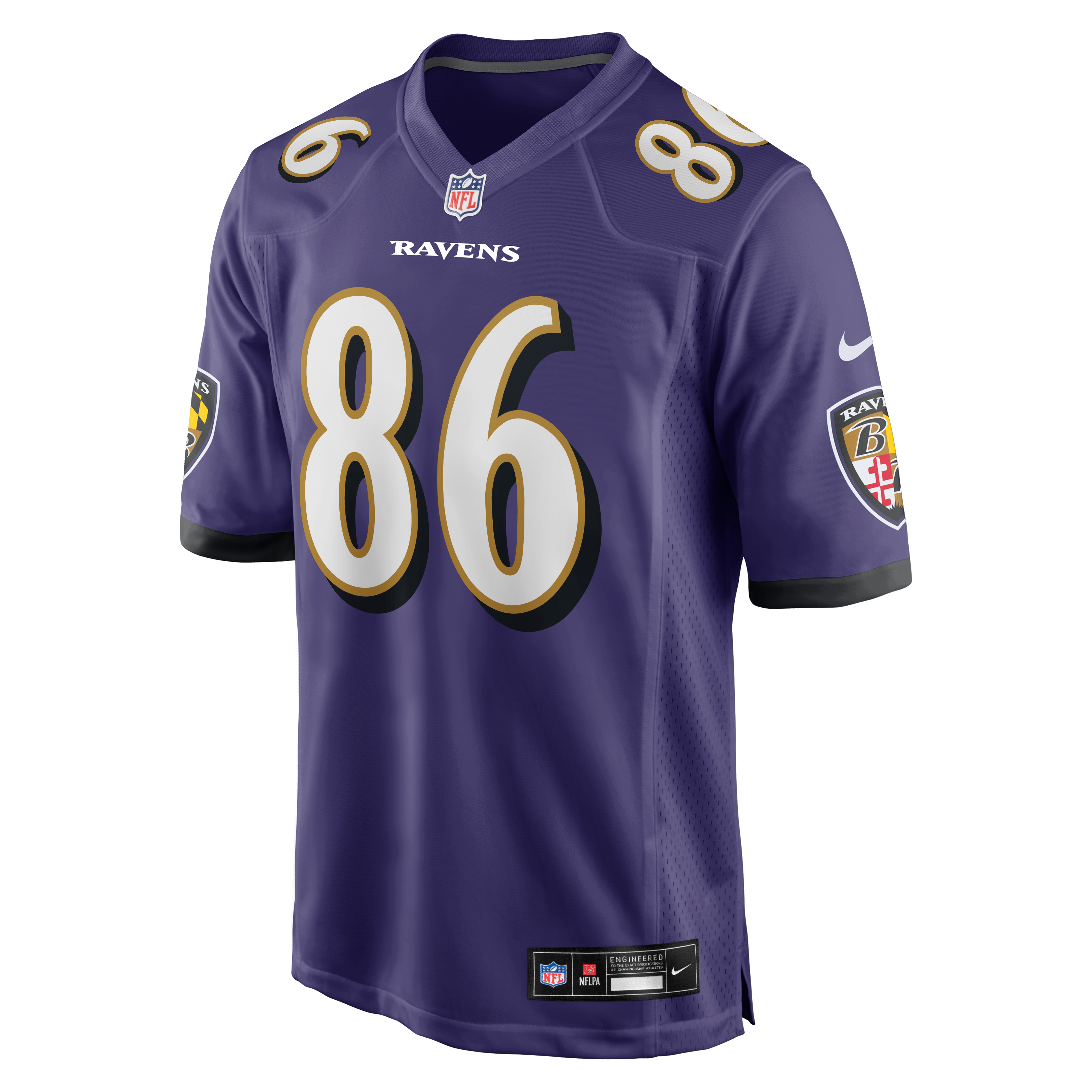 Cornelius Johnson Baltimore Ravens Game Jersey Purple NFL Football Fan Wear