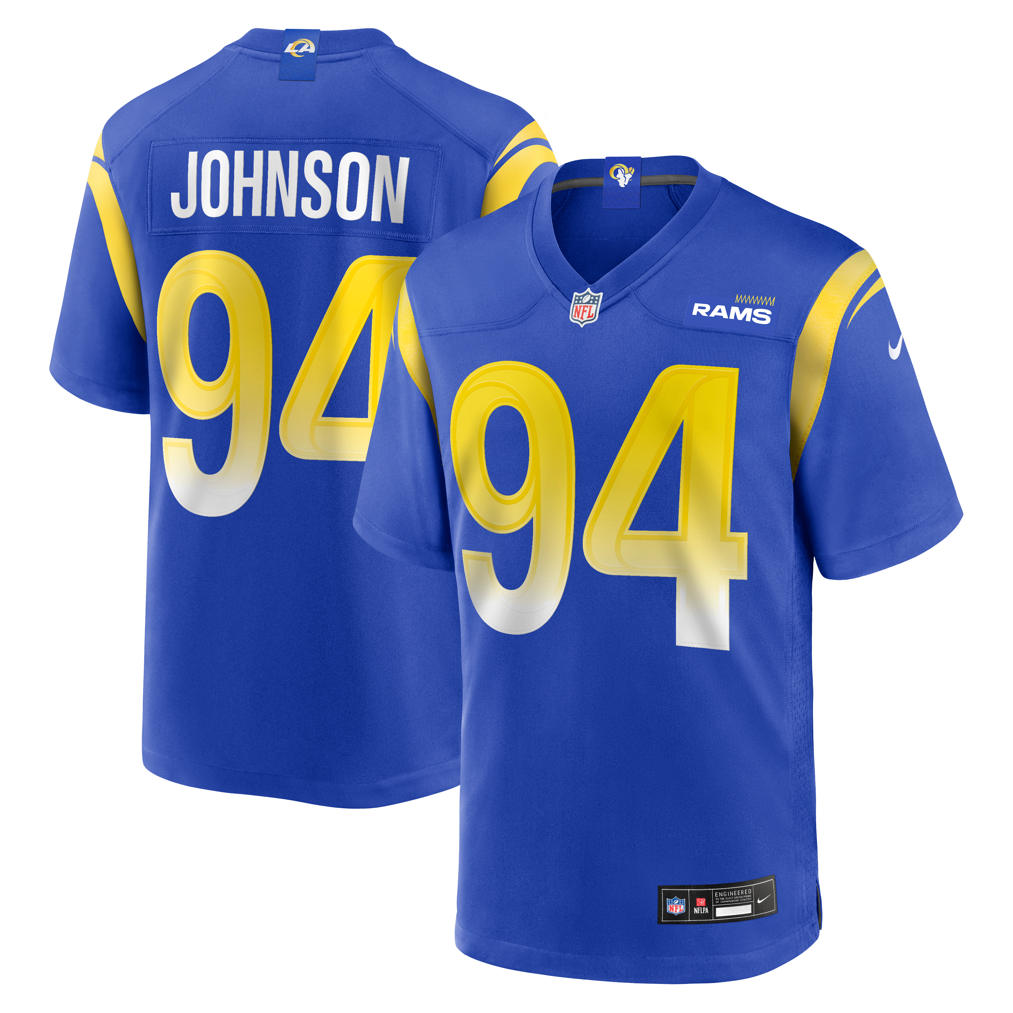 Desjuan Johnson Los Angeles Rams Game Jersey Royal NFL Football Fan Wear Desjuan Johnson