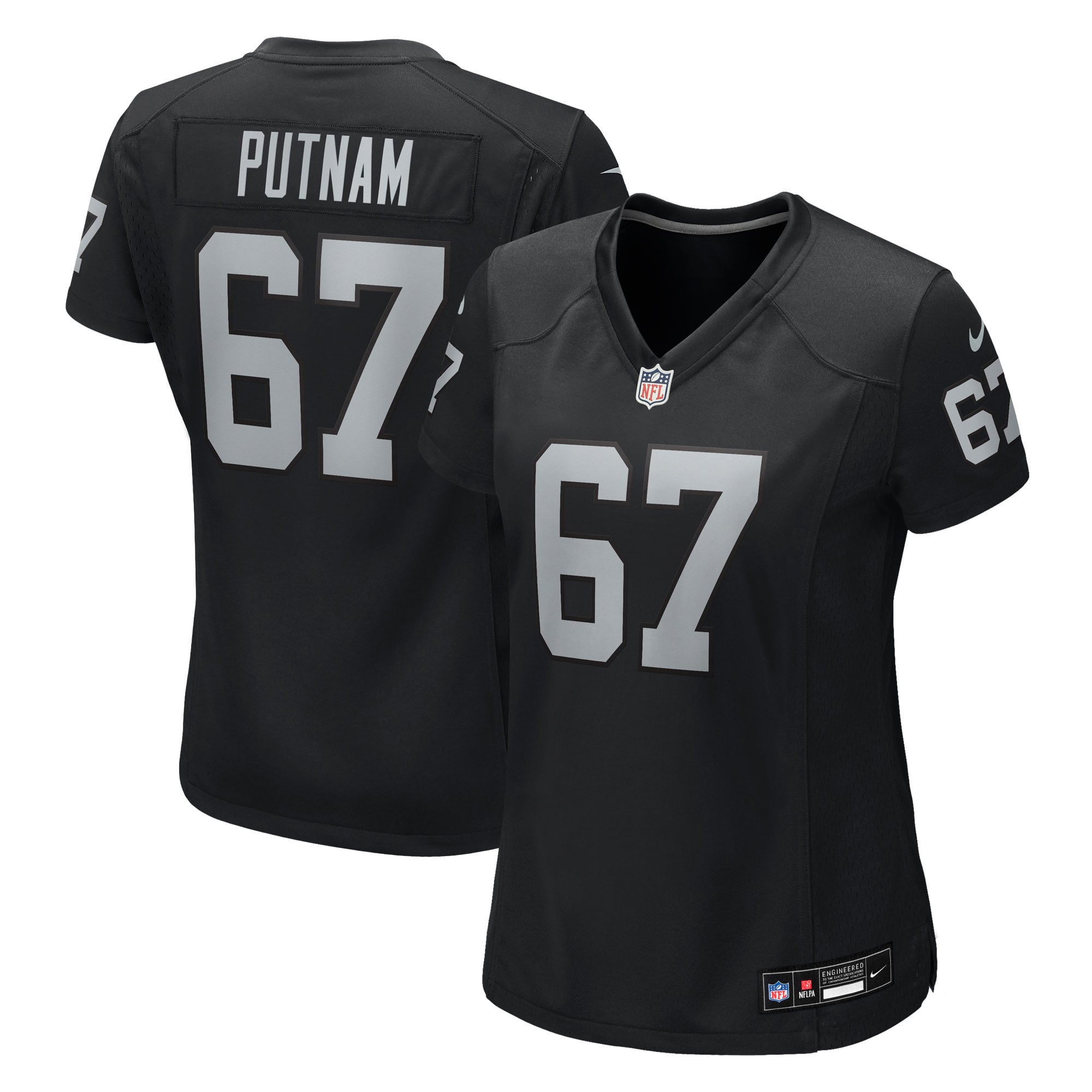 Will Putnam Las Vegas Raiders Game Jersey Black NFL Football Fan Wear Will Putnam