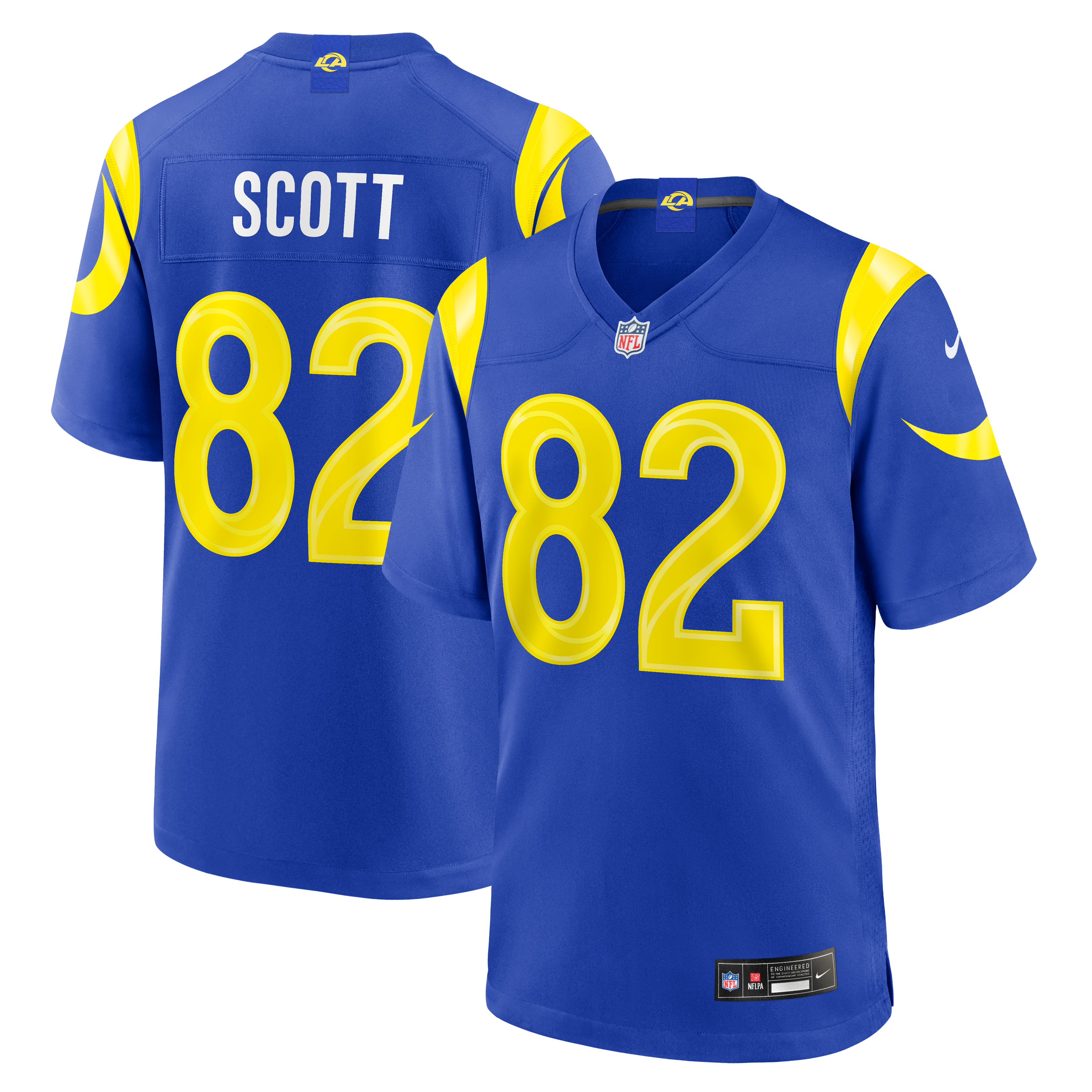 Tyler Scott Los Angeles Rams Game Jersey Royal NFL Football Fan Wear Tyler Scott
