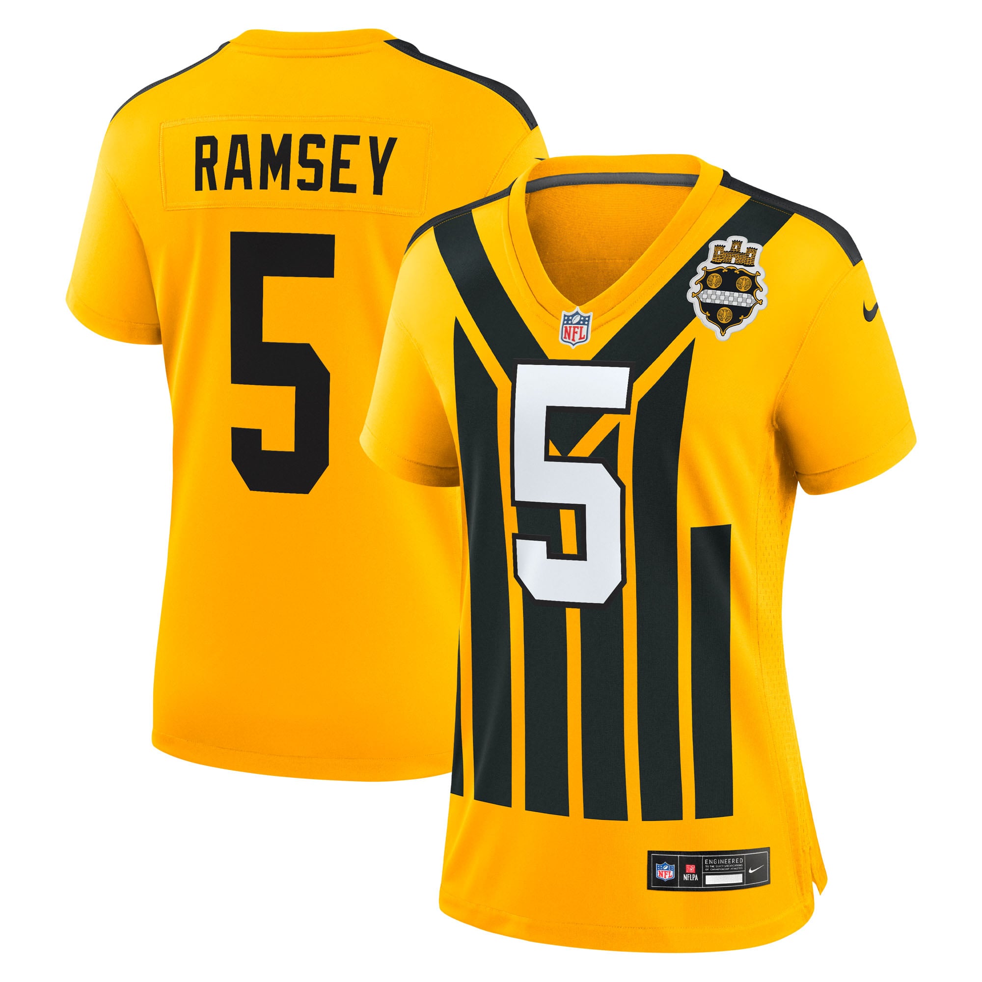 Jalen Ramsey Pittsburgh Steelers Game Jersey Gold NFL Football Fan Wear