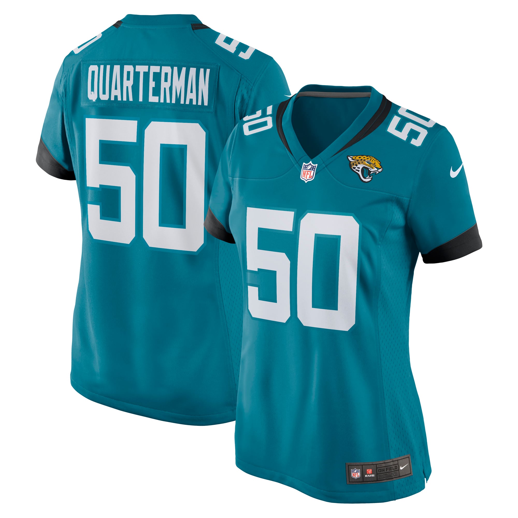 Shaquille Quarterman Jacksonville Jaguars Game Jersey Teal NFL Football Fan Wear