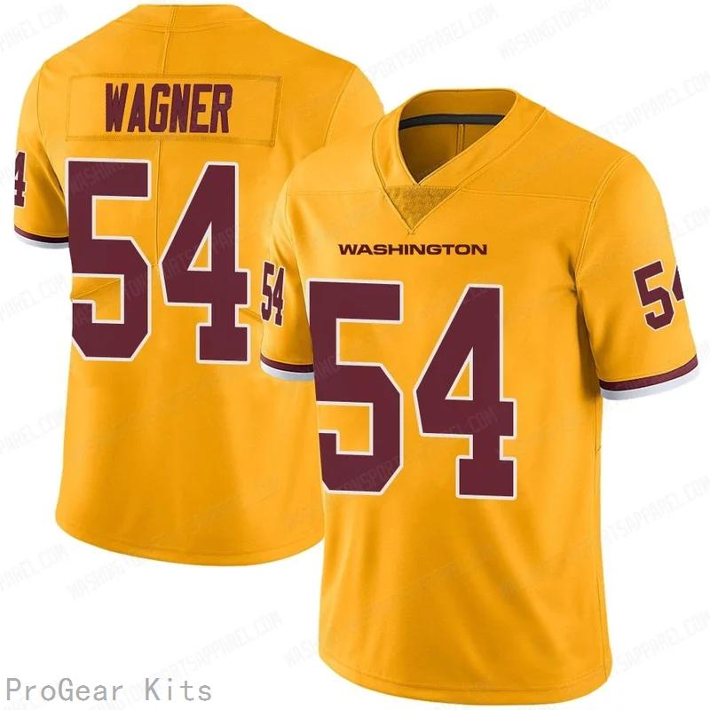 Bobby Wagner Rush Washington Commanders Jersey No.54 Gold NFL Football Fan Wear Bobby Wagner Rush
