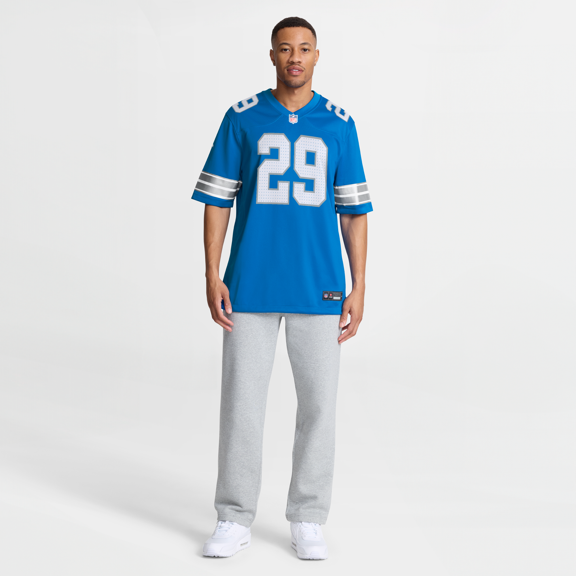 Avonte Maddox Detroit Lions Game Jersey Blue NFL Football Fan Wear