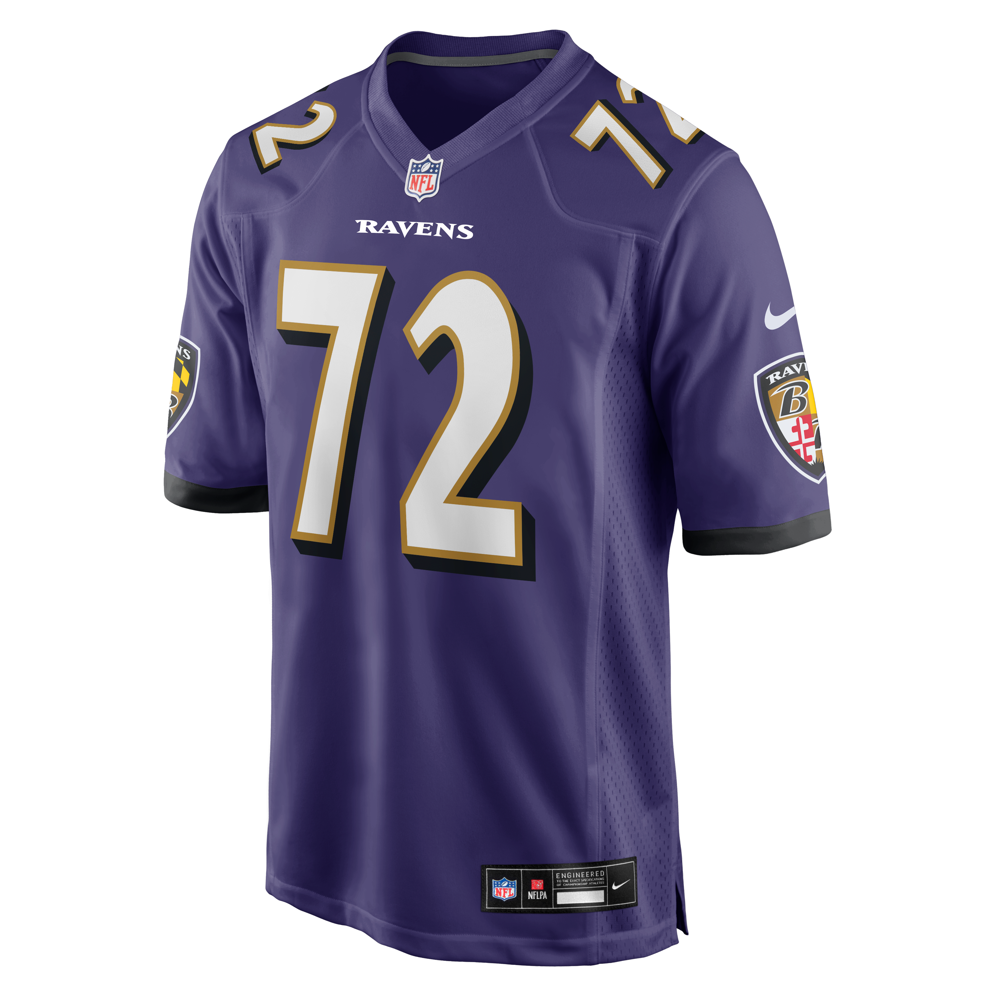 Andrew Vorhees Baltimore Ravens Game Jersey Purple NFL Football Fan Wear Andrew Vorhees