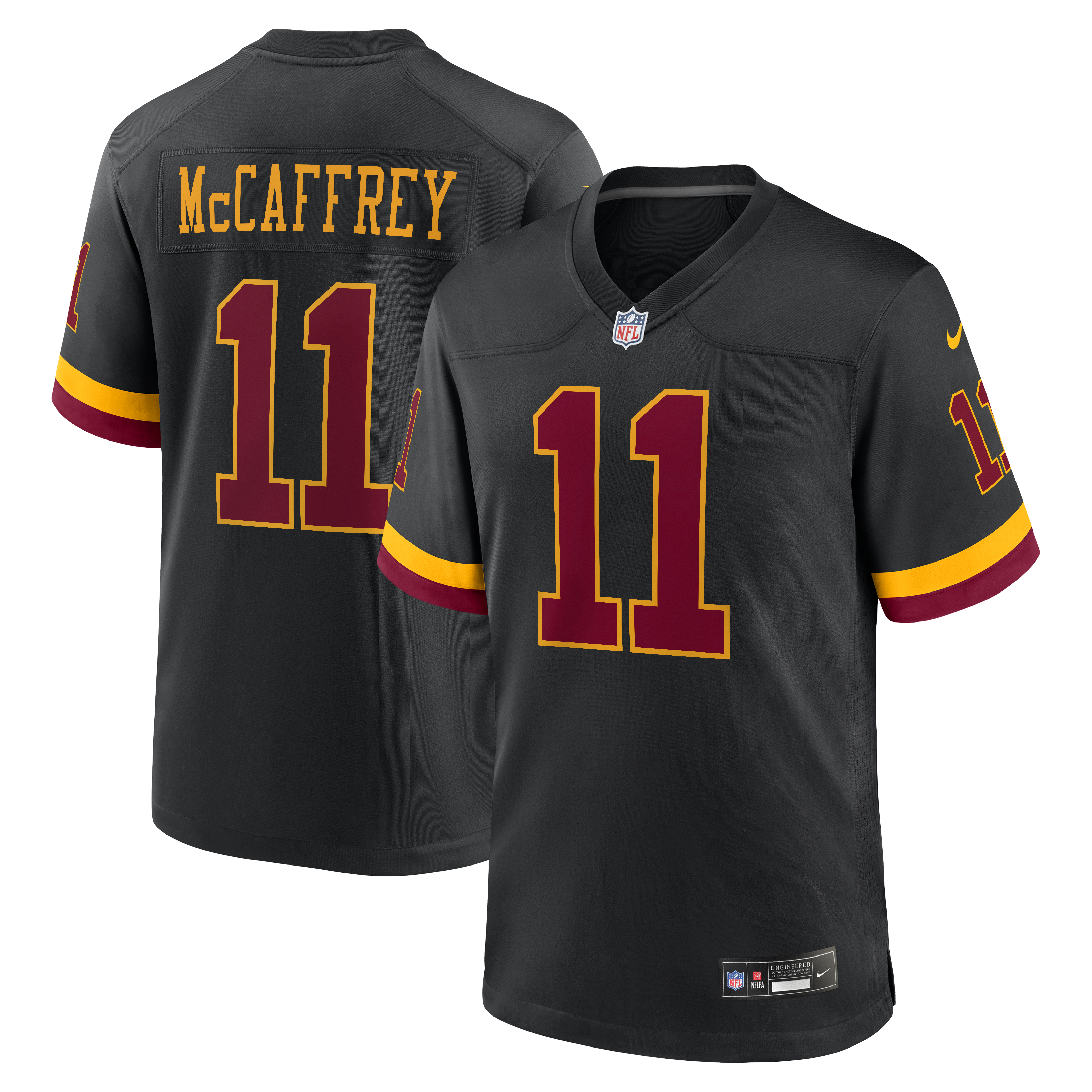Luke McCaffrey Washington Commanders Game Jersey Black NFL Football Fan Wear