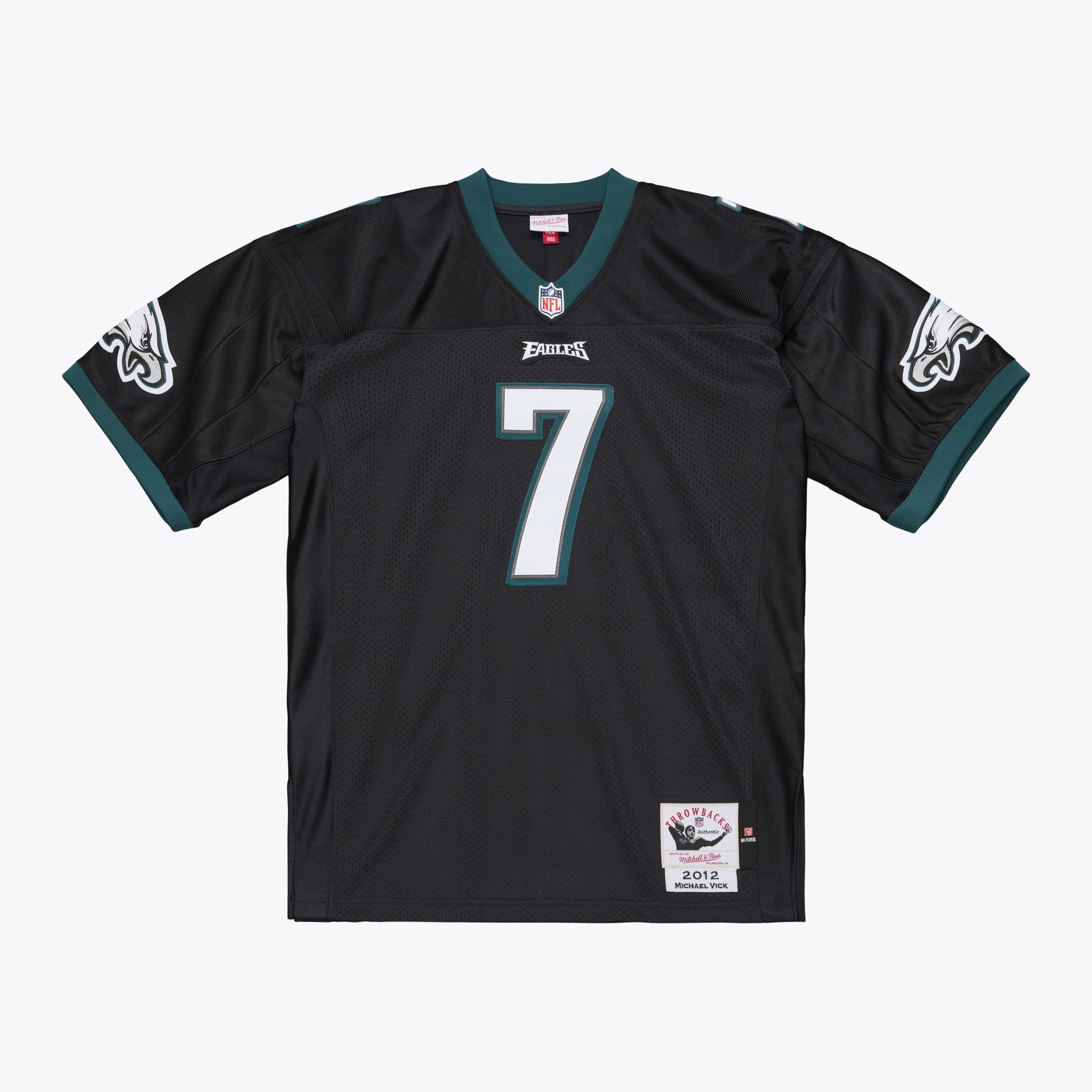 Michael Vick Mitchell Philadelphia Eagles Throwback Jersey Black NFL Football Fan Wear Michael Vick Mitchell