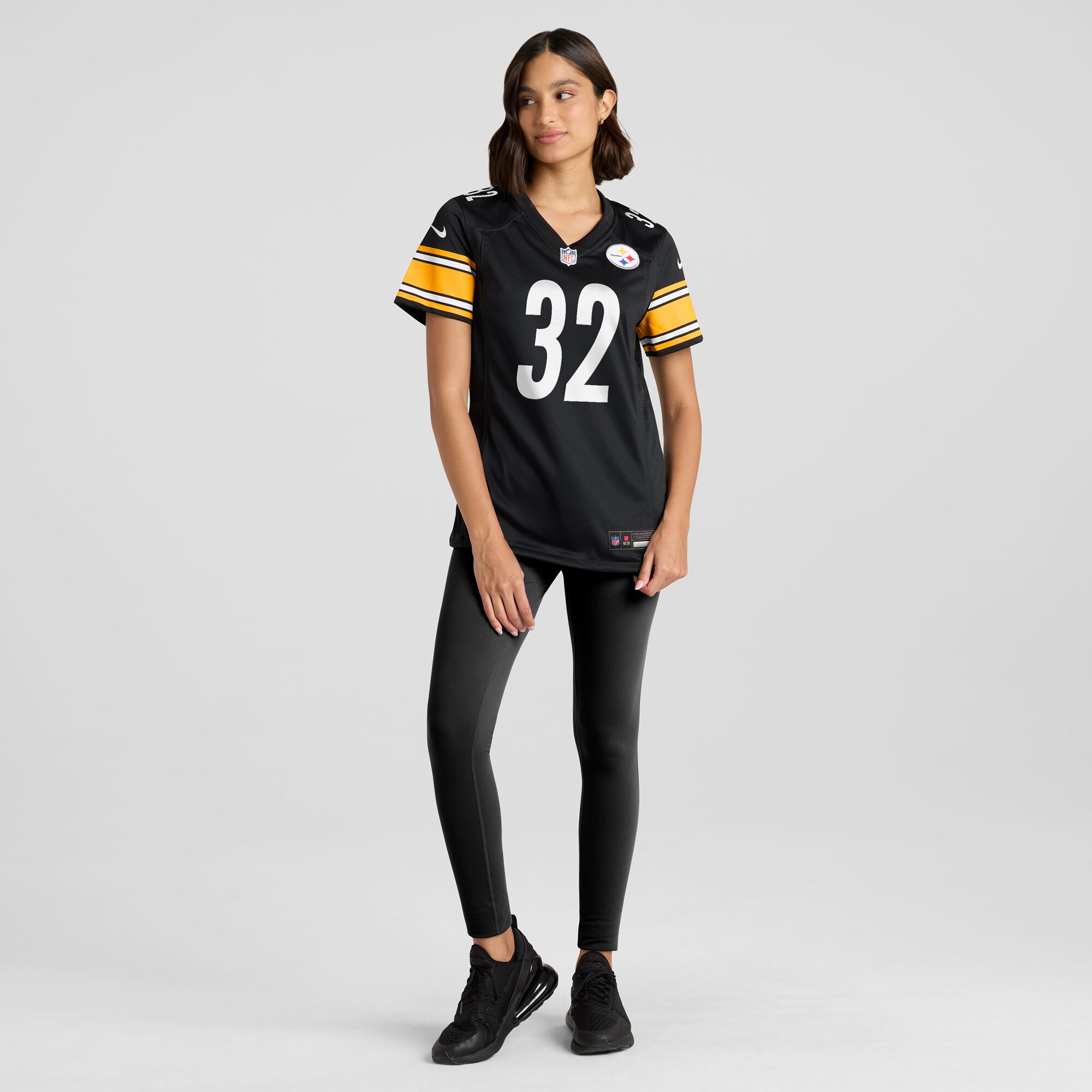 Franco Harris Retired Pittsburgh Steelers Player Jersey Black NFL Football Fan Wear