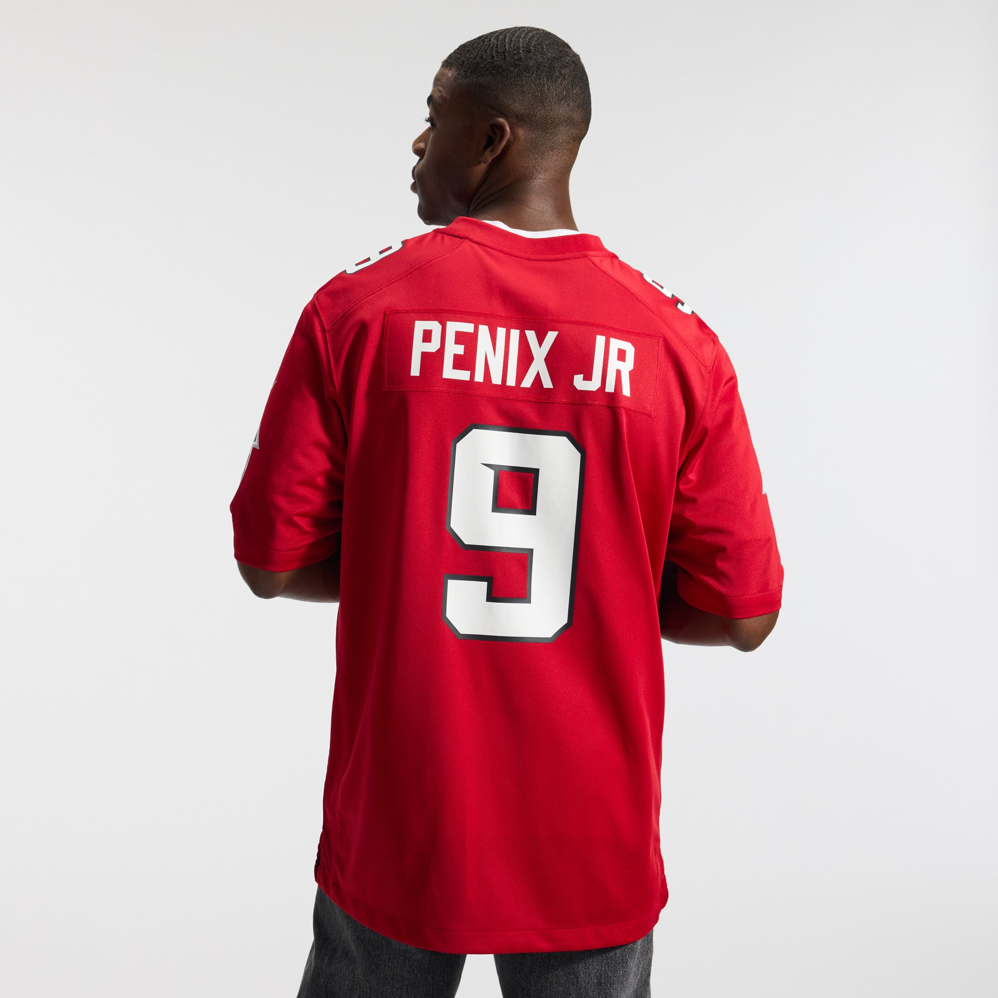 Michael Penix Jr Atlanta Falcons Game Jersey Red NFL Football Fan Wear Michael Penix Jr