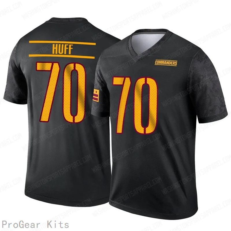 Sam Huff Washington Commanders Jersey No.70 Black NFL Football Fan Wear