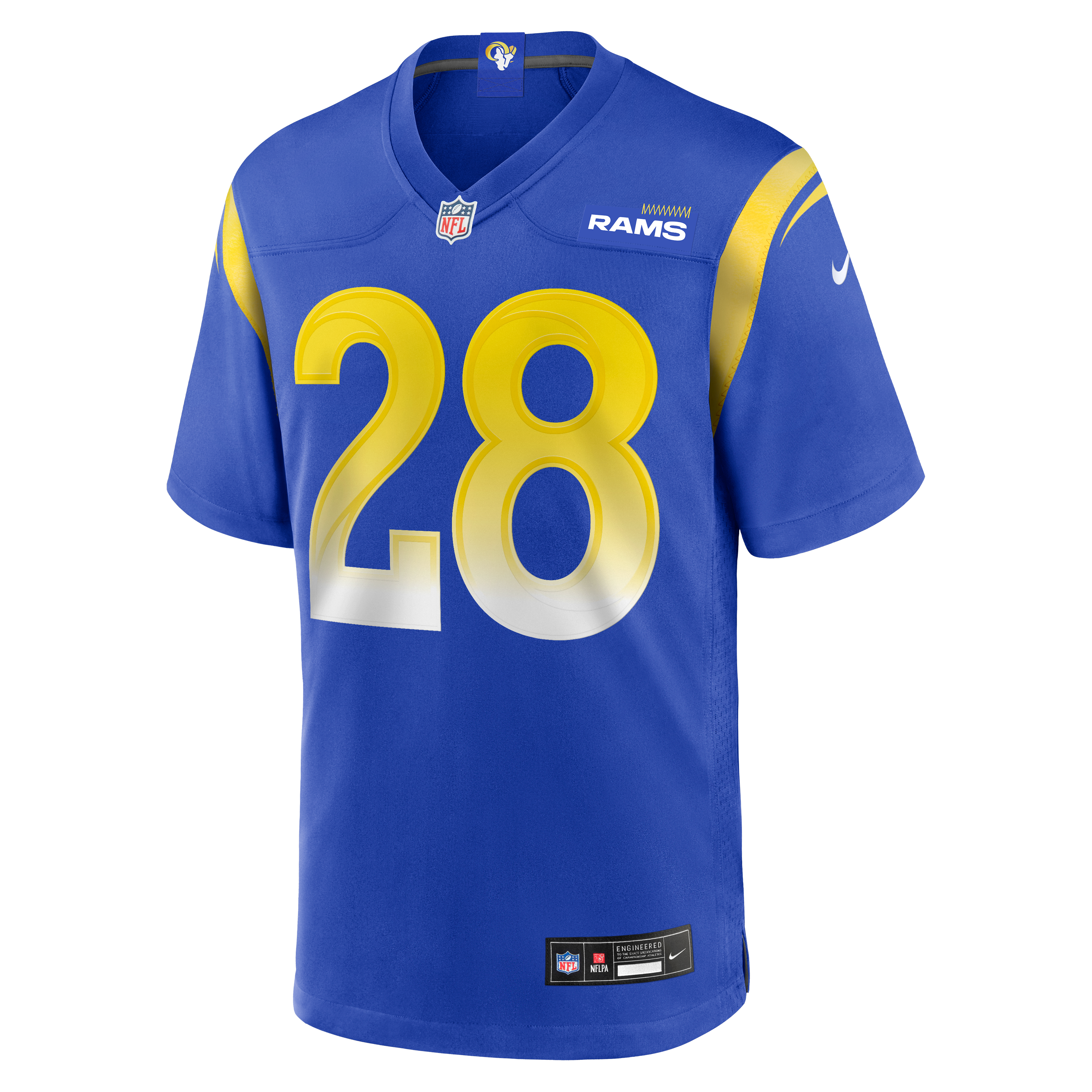 Marshall Faulk Retired Los Angeles Rams Player Jersey Royal NFL Football Fan Wear