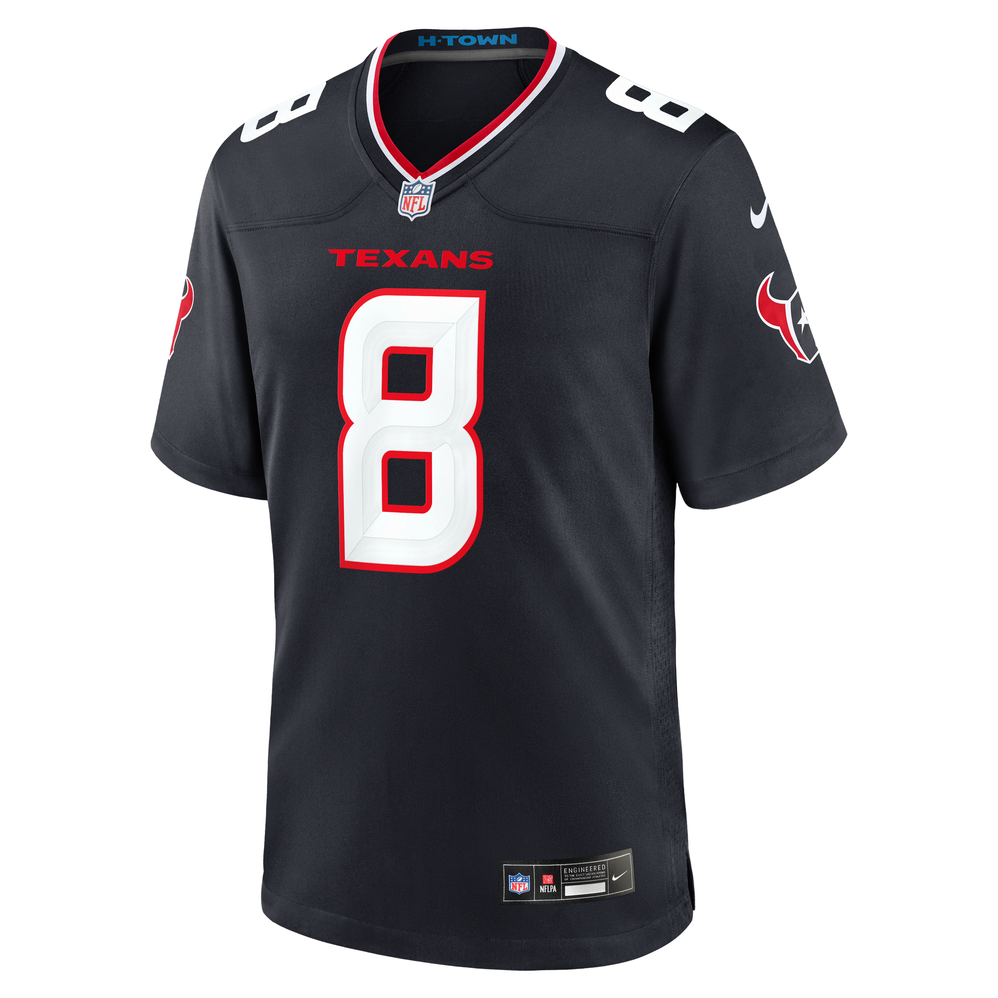 Cade Stover Houston Texans Game Jersey Navy NFL Football Fan Wear