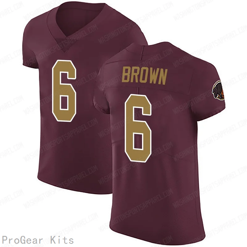 Dyami Washington Commanders Jersey No.6 Brown NFL Football Fan Wear Dyami