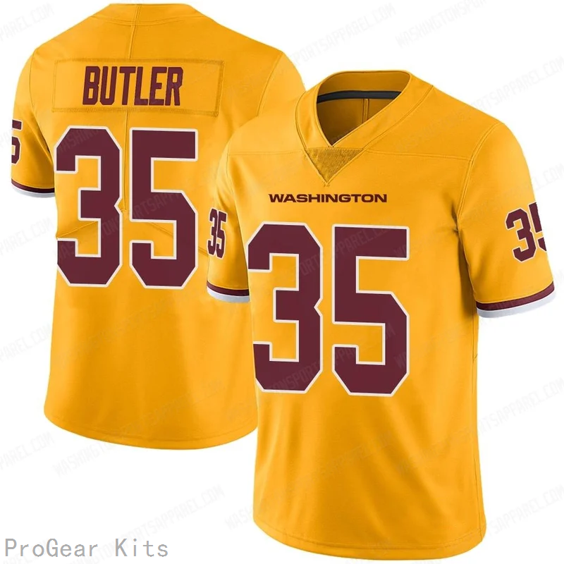 Percy Butler Rush Washington Commanders Jersey No.35 Gold NFL Football Fan Wear