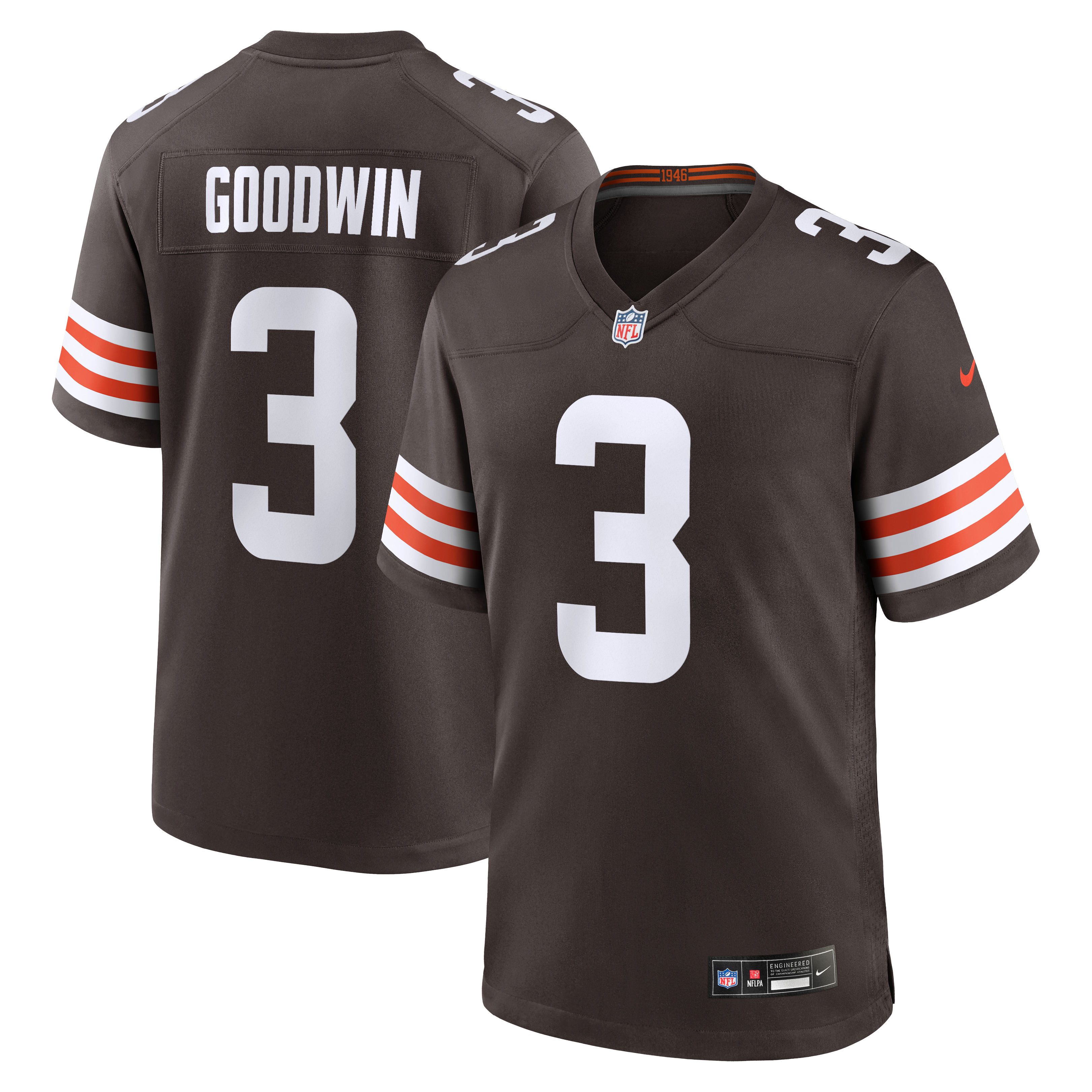 Marquise Goodwin Cleveland Browns Game Jersey Brown NFL Football Fan Wear