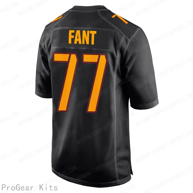 George Fant Carbon Washington Commanders Game Jersey No.77 Black NFL Football Fan Wear